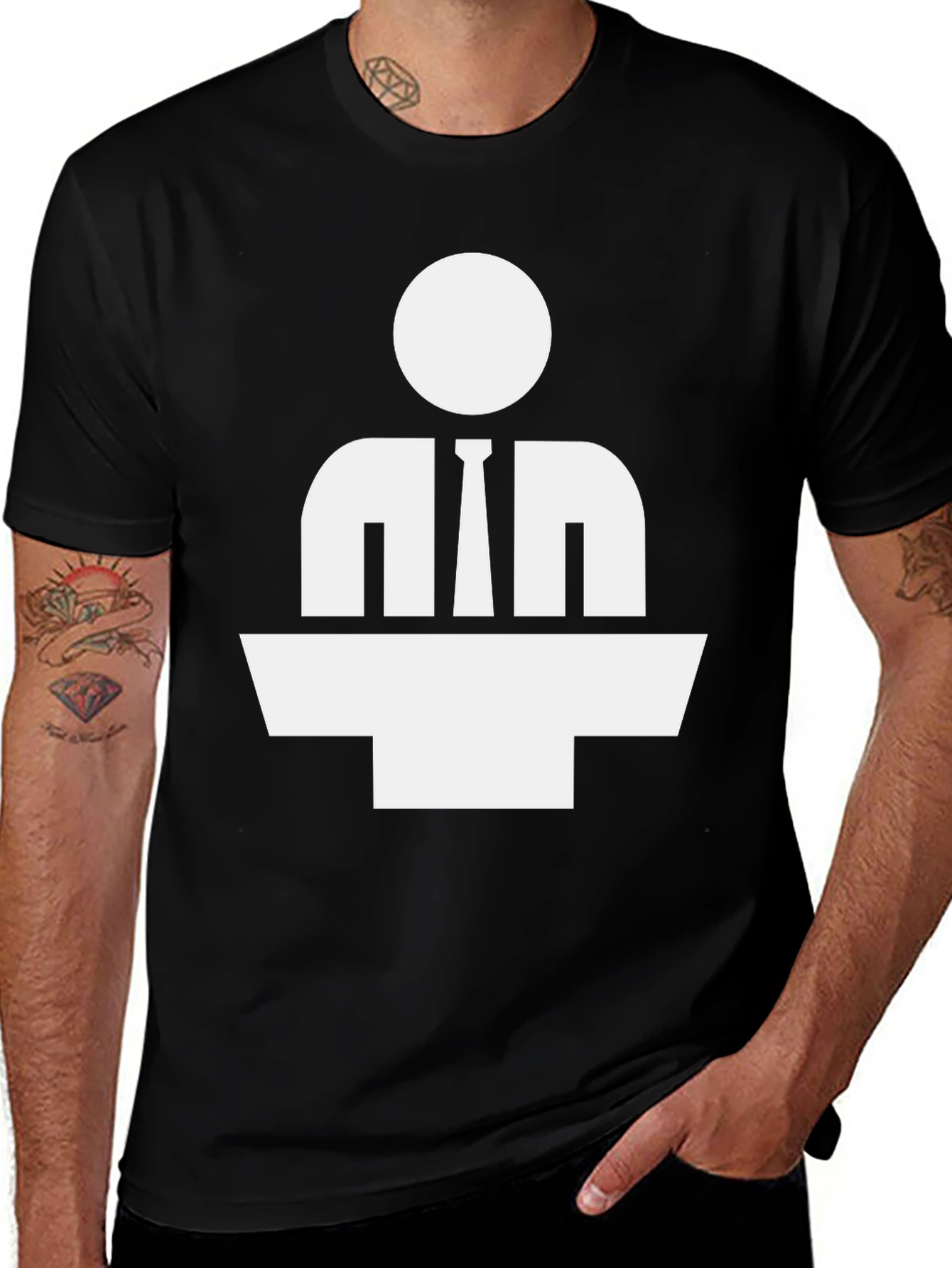 Variant 9 of Debate Podium Graphic Tee - Black