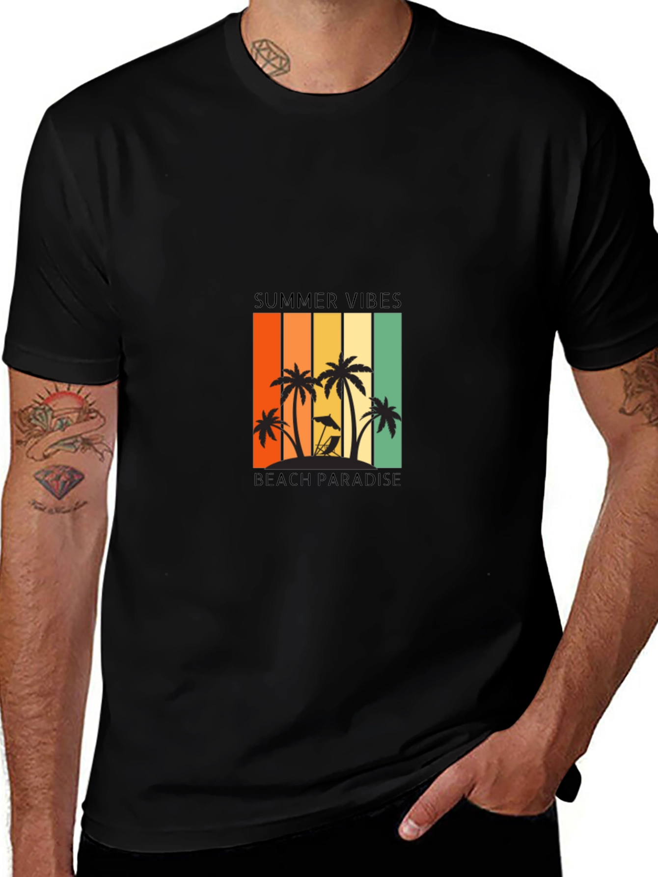 Variant 25 of Summer Vibes Graphic Tee - Beach Paradise