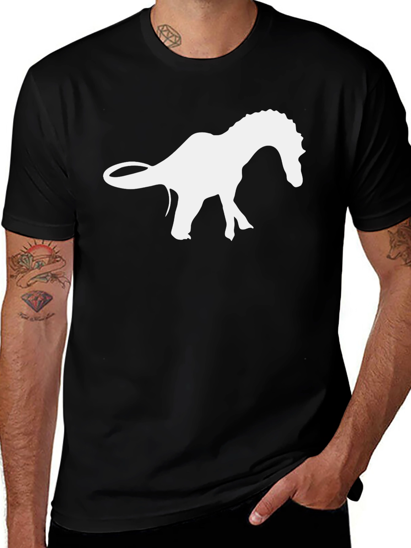 Variant 28 of Dinosaur Graphic Black T-Shirt