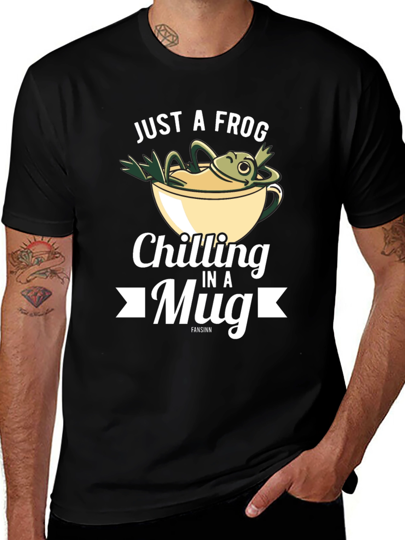 Variant 19 of Just a Frog Chilling in a Mug Graphic Tee