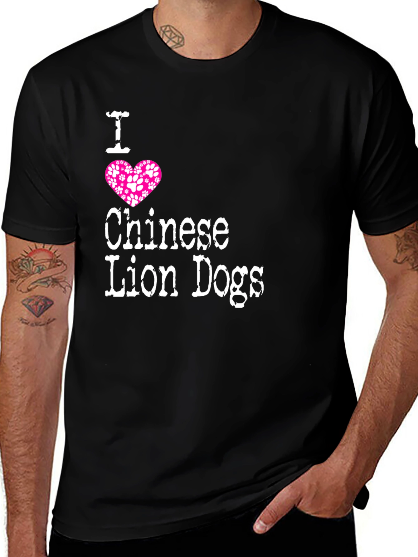 Variant 3 of I Love Chinese Lion Dogs T-Shirt