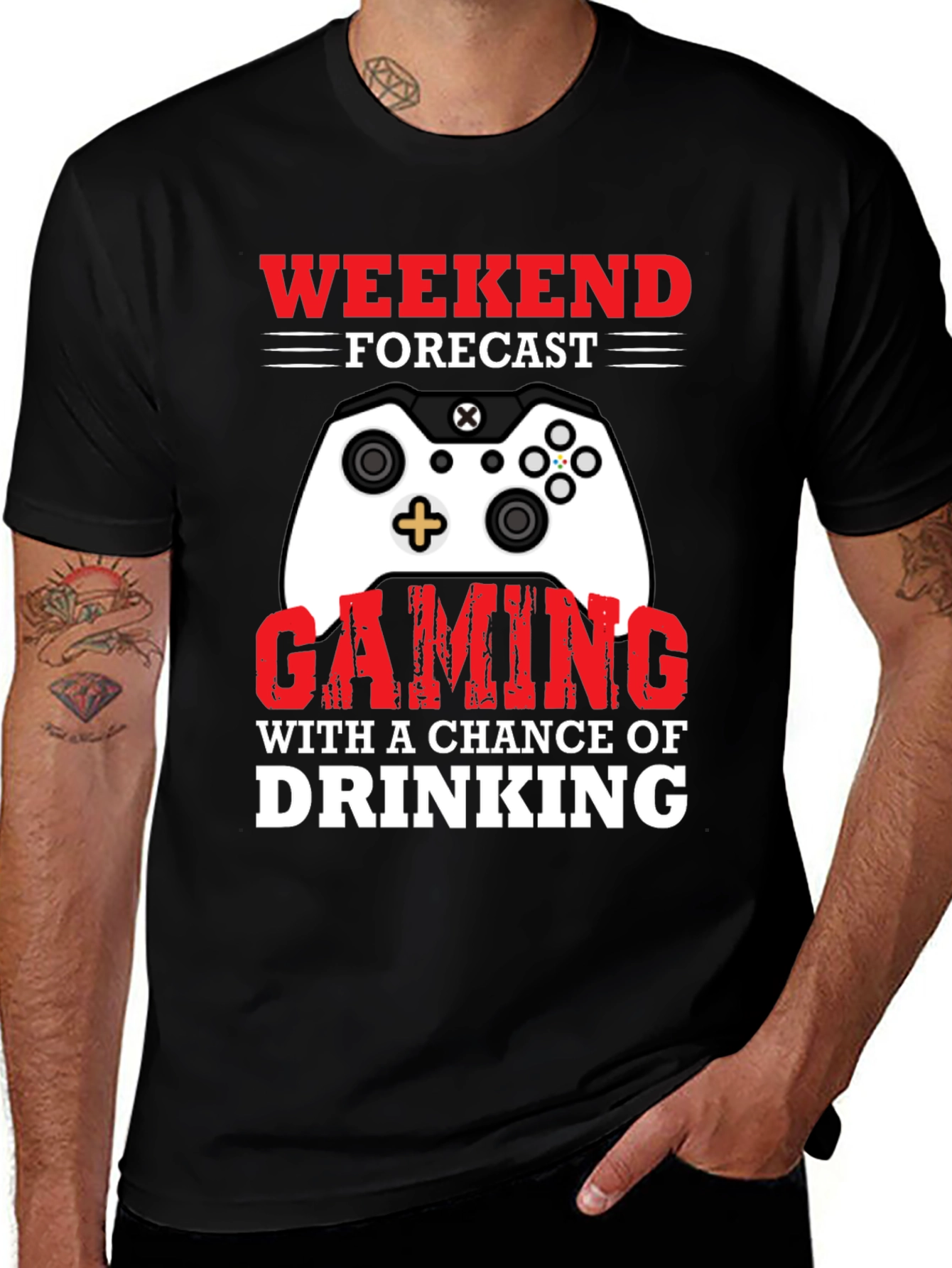 Variant 28 of Gaming Weekend Forecast T-Shirt