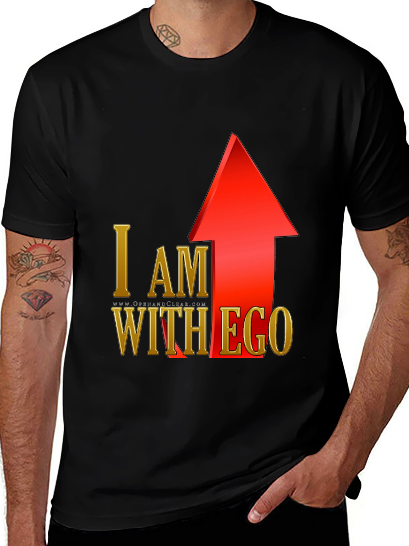 Black I Am With Ego Graphic T-Shirt - Black main image