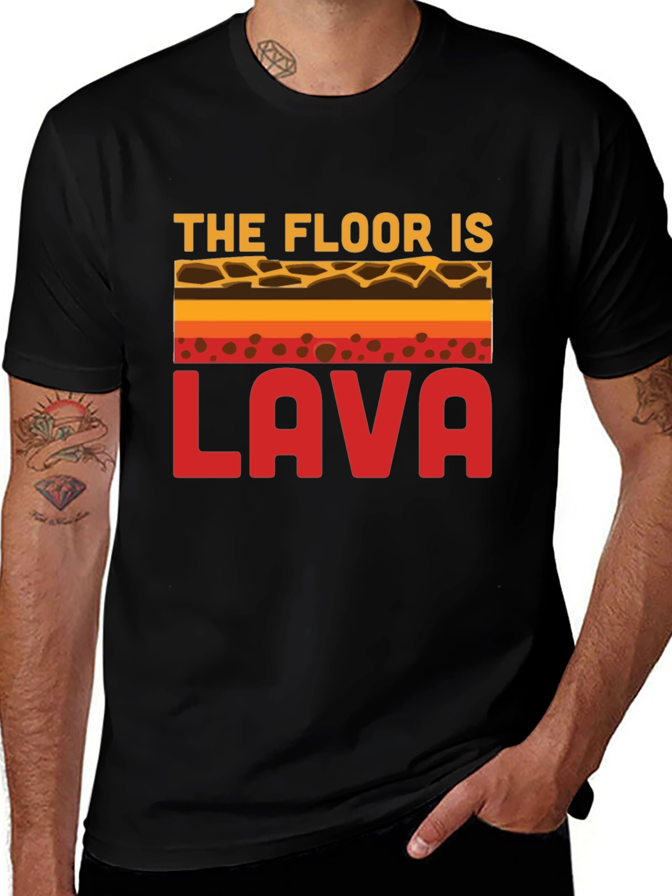 The Floor Is Lava Graphic Tee - Novelty T-Shirt