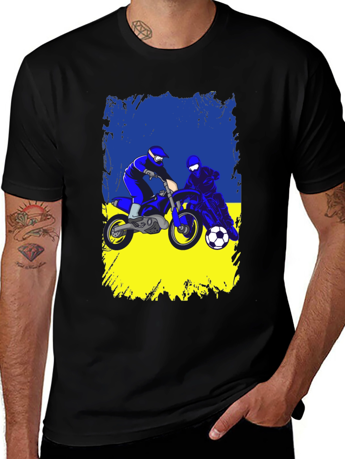 Variant 29 of Ukraine Motocross Soccer T-Shirt