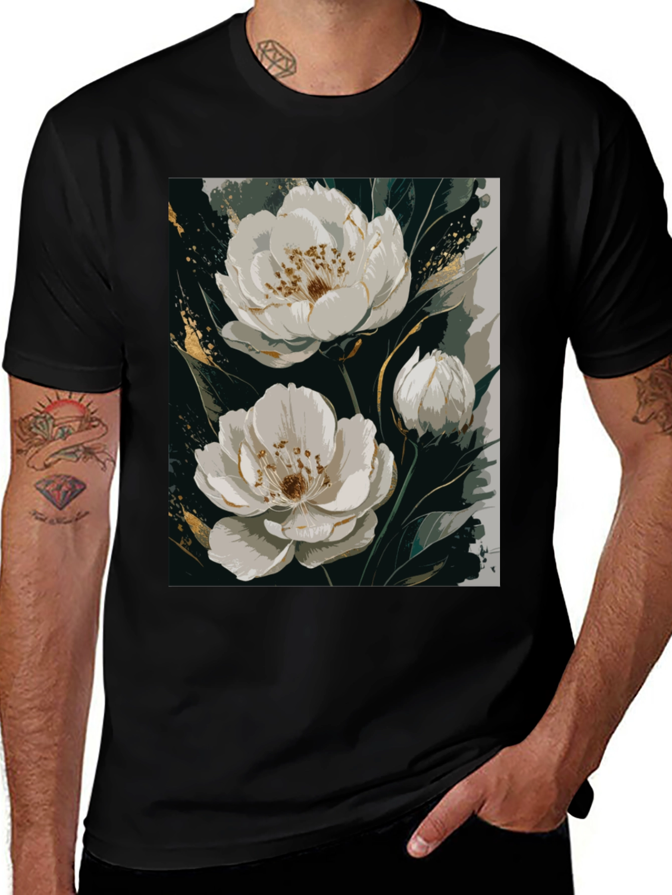 Variant 26 of Floral Print Crew Neck T-Shirt