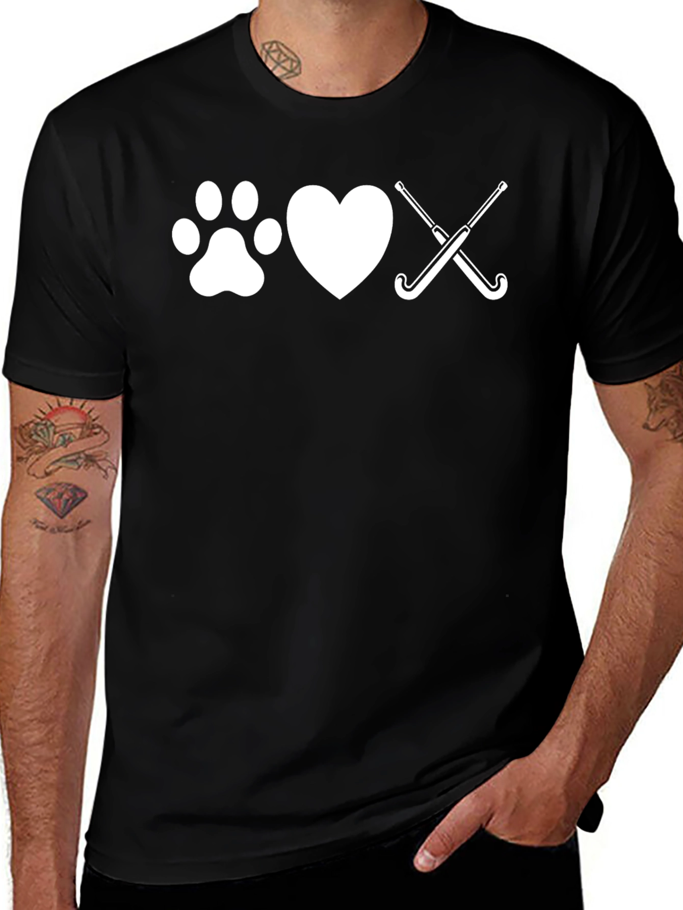 Paw Heart Hockey Graphic Tee - Unisex T-Shirt