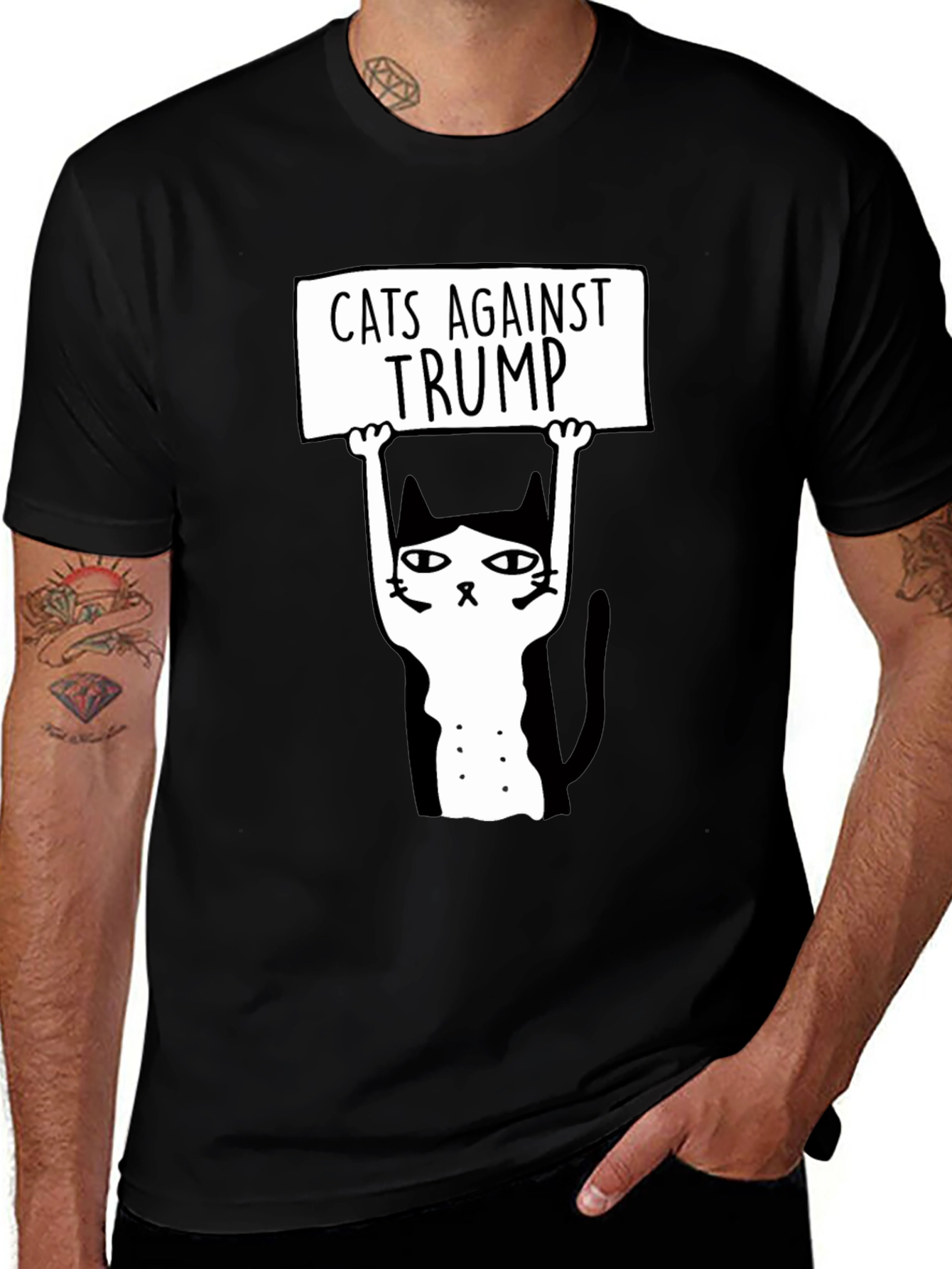 Variant 10 of Cats Against Trump Protest T-Shirt