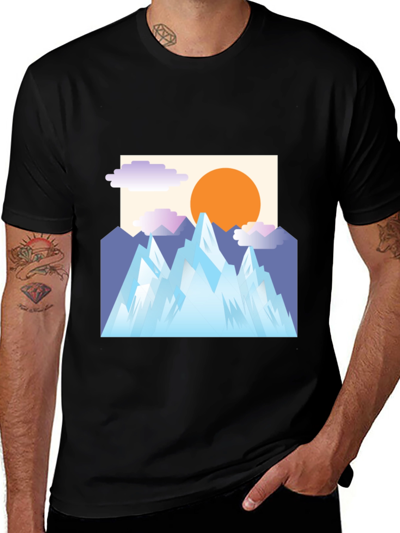 Variant 6 of Mountain Vista Black Tee - Adventure Ready!