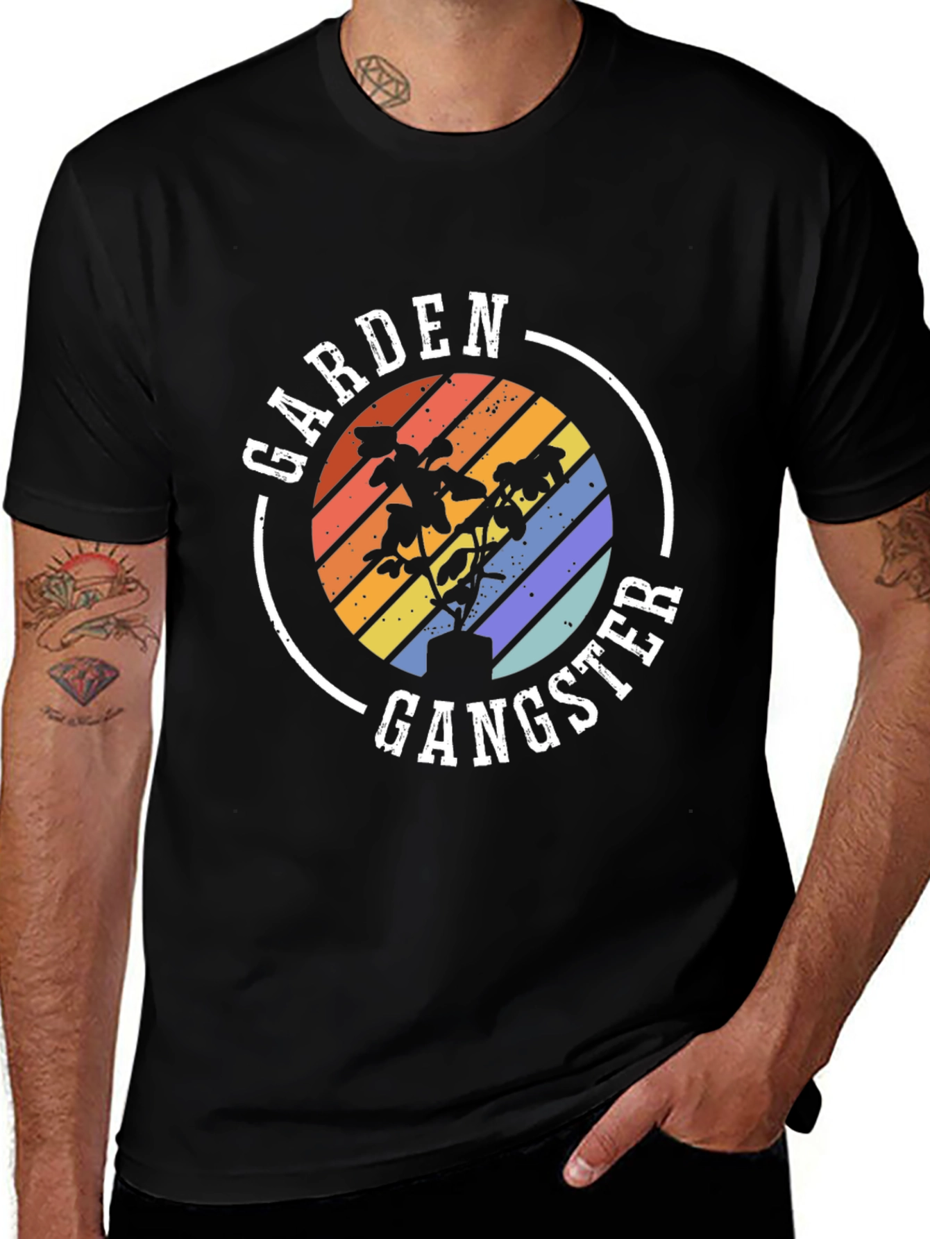 Variant 3 of Garden Gangster T-Shirt - Retro Gardening Tee