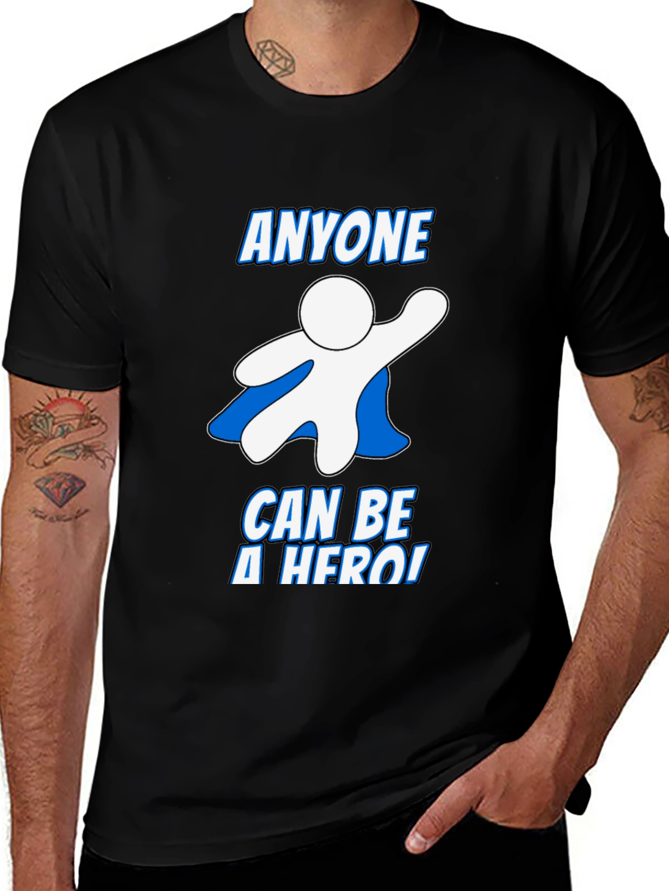 Variant 19 of Anyone Can Be a Hero Graphic T-Shirt