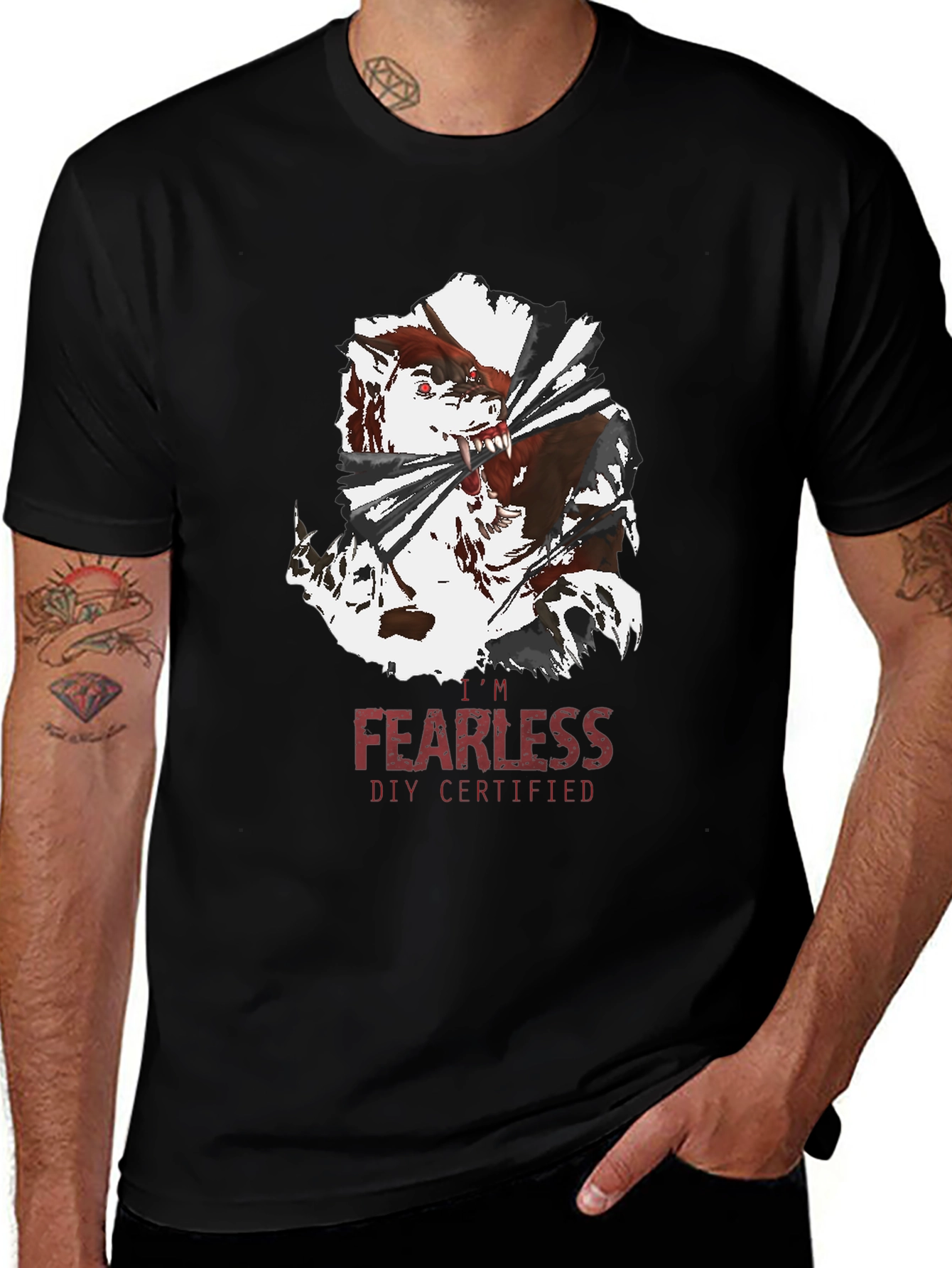 Variant 23 of Fearless DIY Certified Graphic Tee - Black