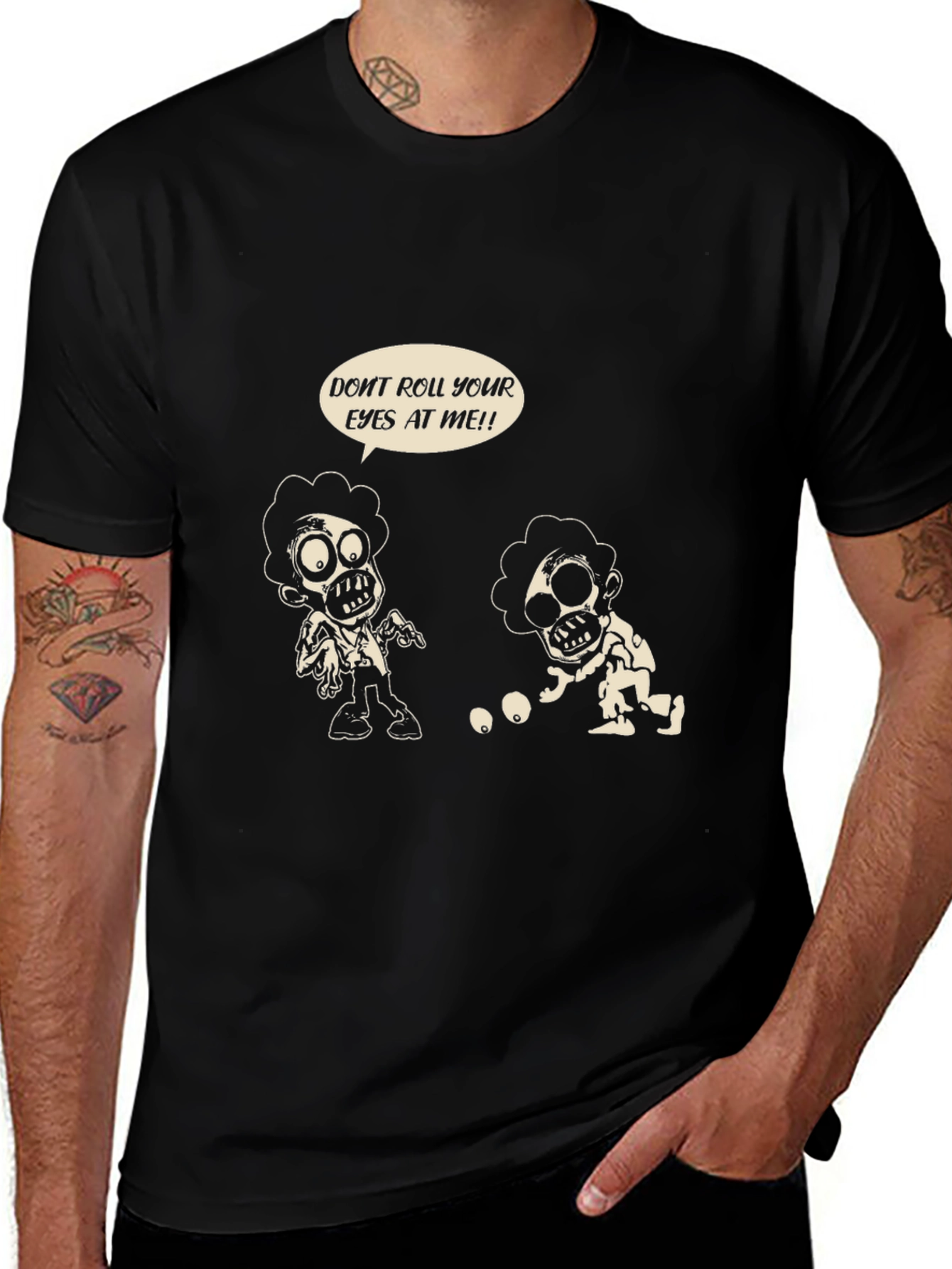 Variant 26 of Zombie Eye-Rolling T-Shirt: Funny Graphic Tee