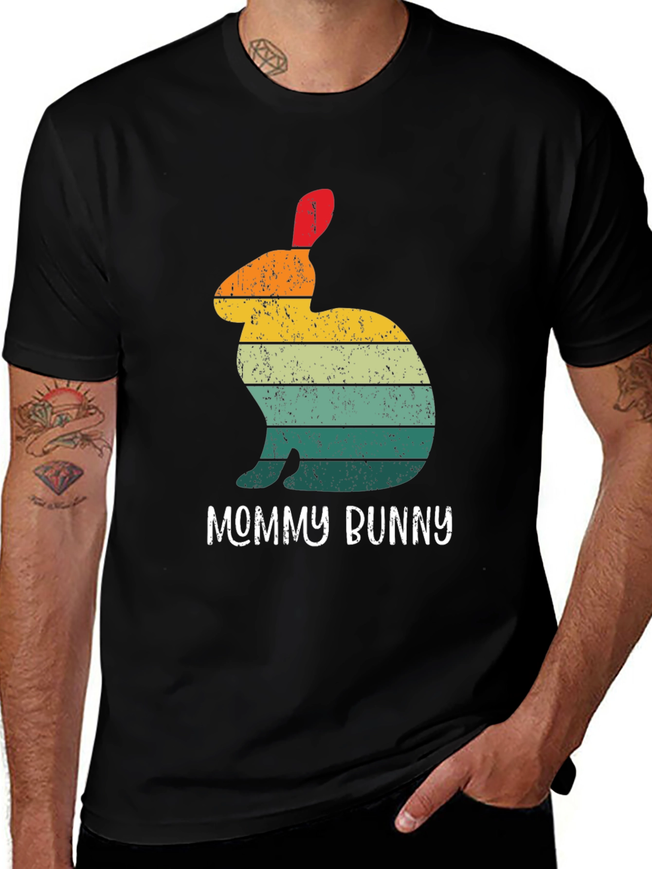 Mommy Bunny Retro Easter T-Shirt