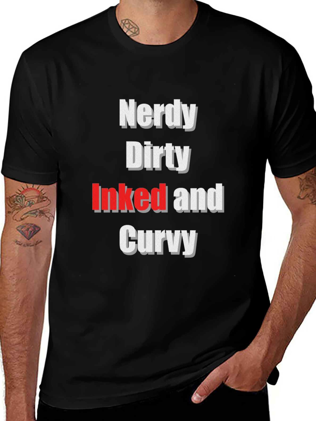 Variant 17 of Nerdy Dirty Inked and Curvy Graphic Tee