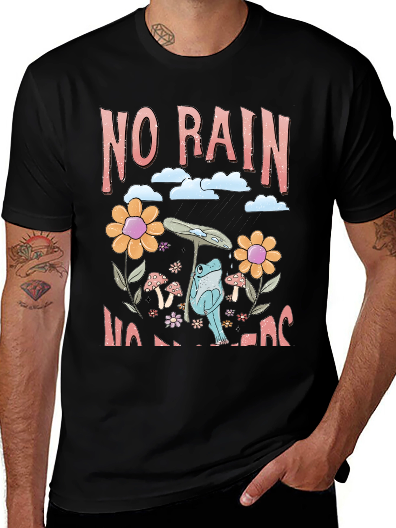 Variant 29 of No Rain No Lilies Frog Graphic Tee