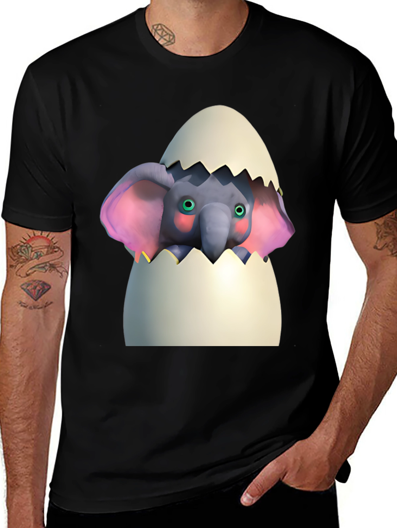 Variant 19 of Elephant Hatching T-Shirt