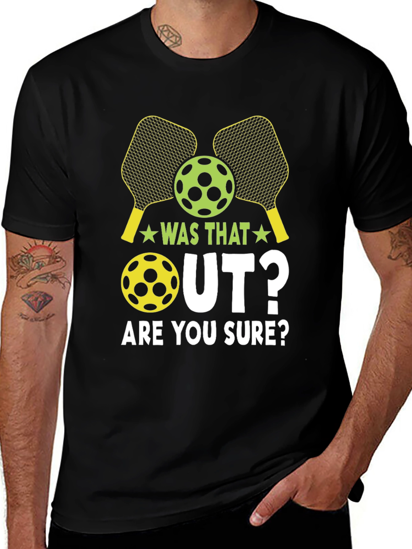 Variant 18 of Was That Out? Pickleball Graphic Tee