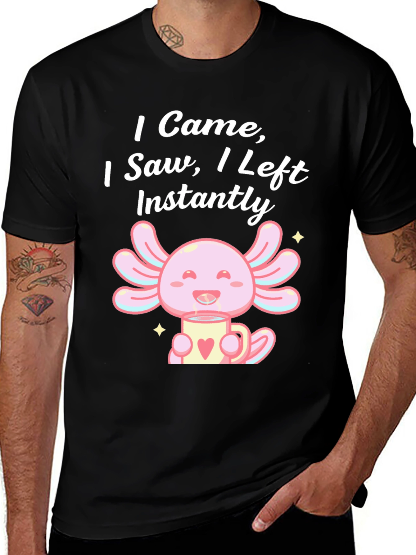 Variant 27 of I Came, I Saw, I Left Instantly Axolotl T-Shirt