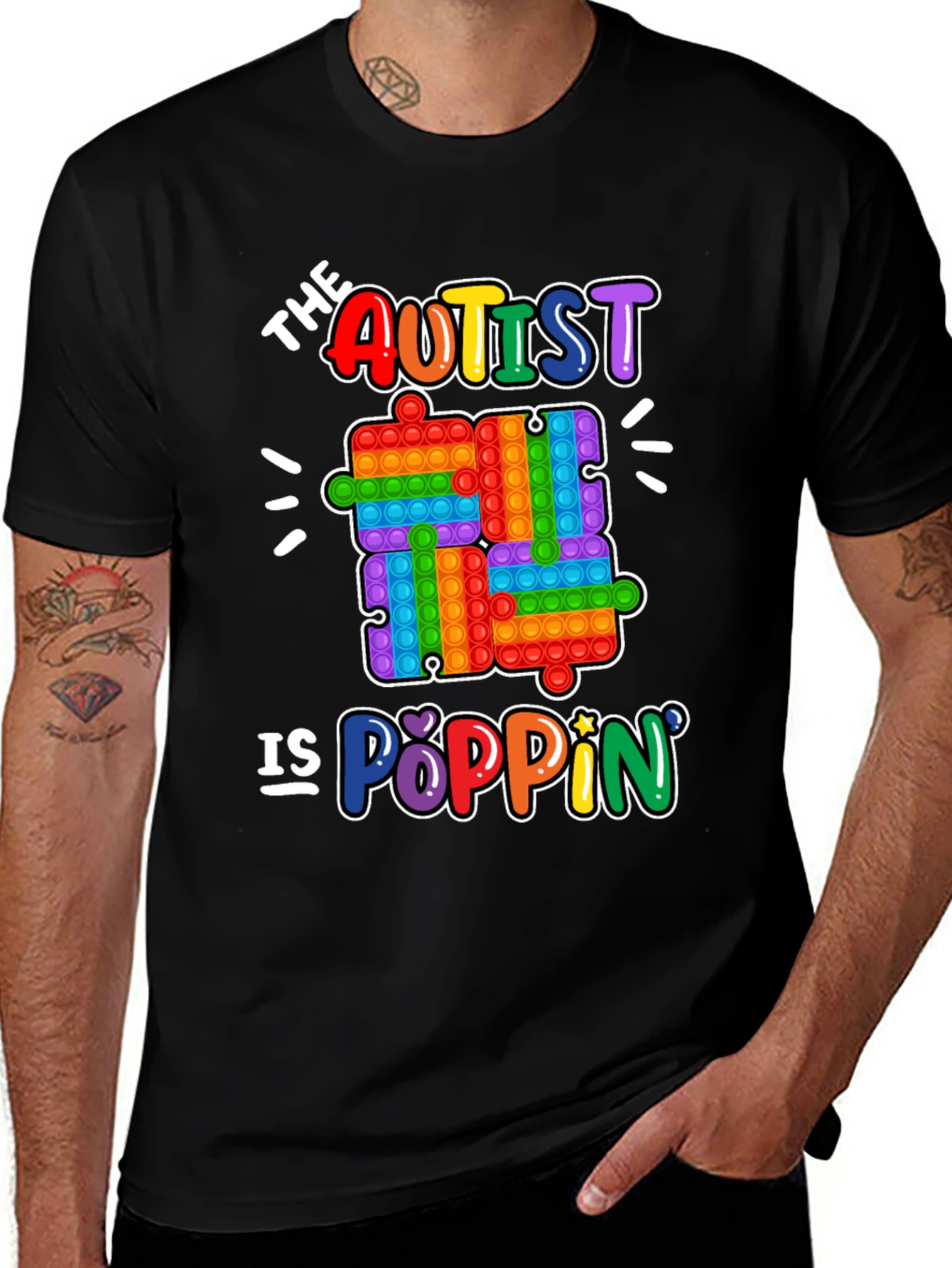 Variant 4 of The Autist is Poppin' T-Shirt