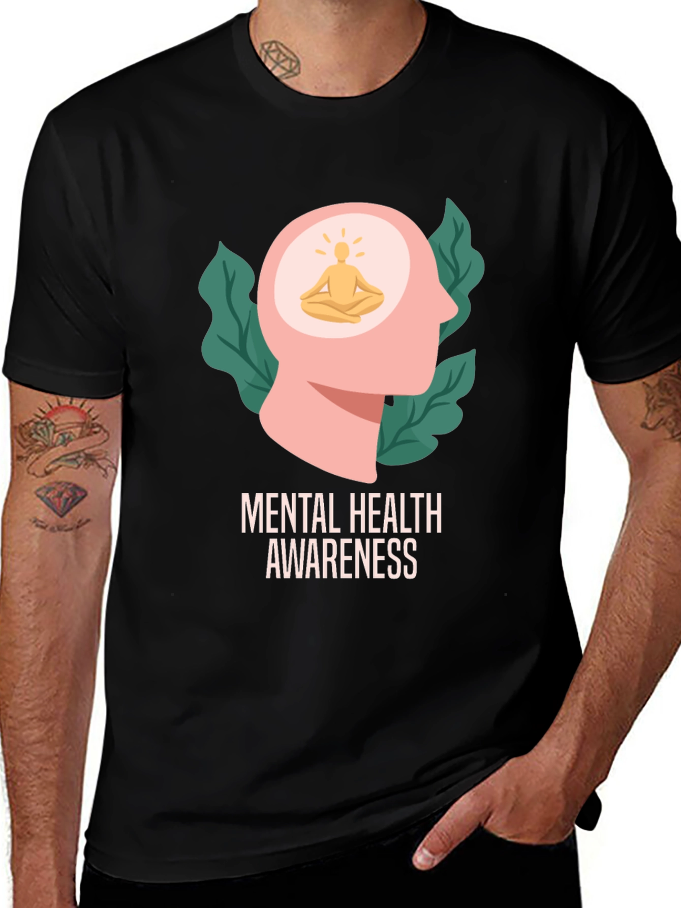 Variant 28 of Mental Health Awareness T-Shirt - Meditating Mind Tee