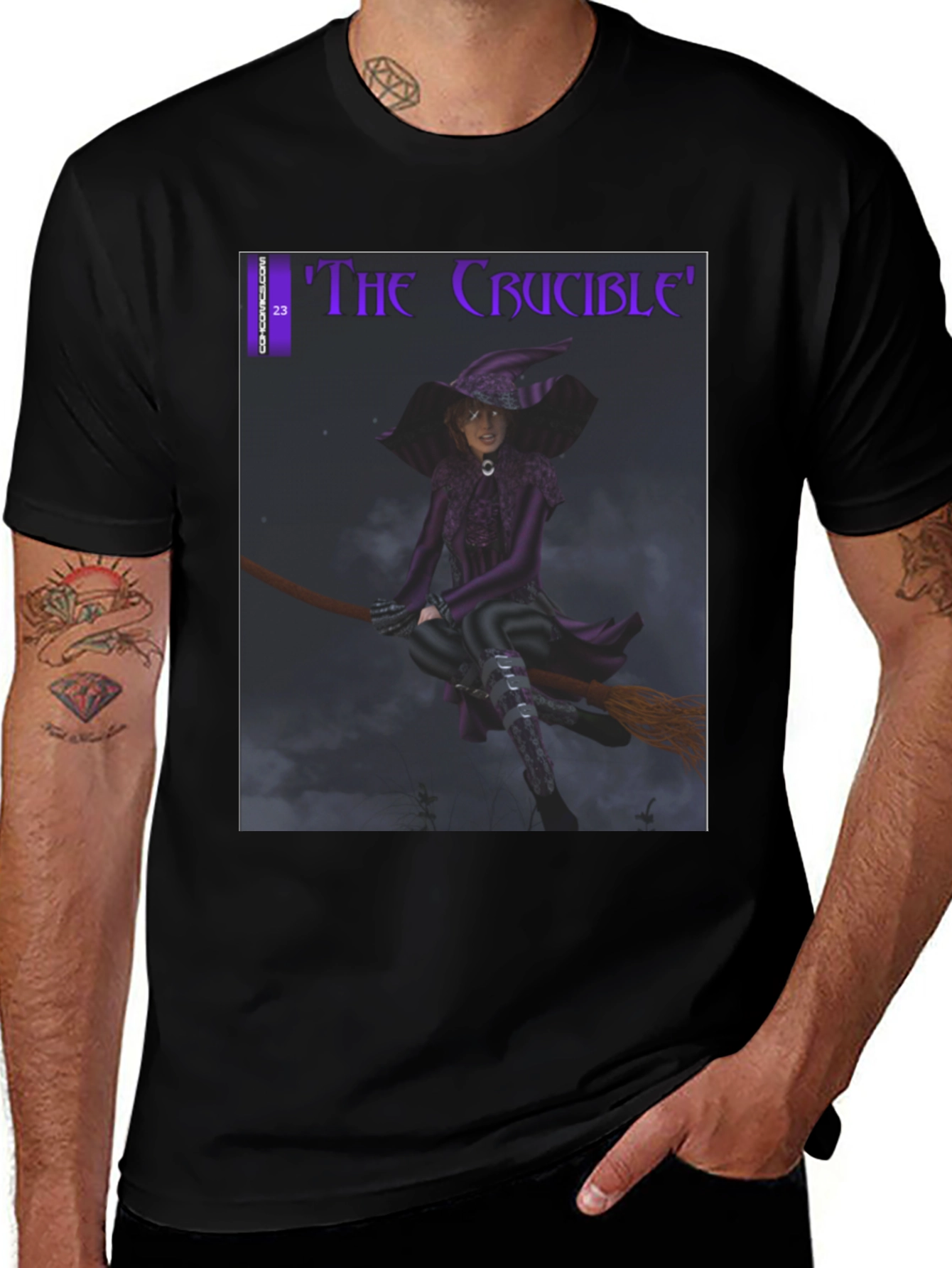 Variant 11 of The Crucible Witch T-Shirt - Dark Comic Design