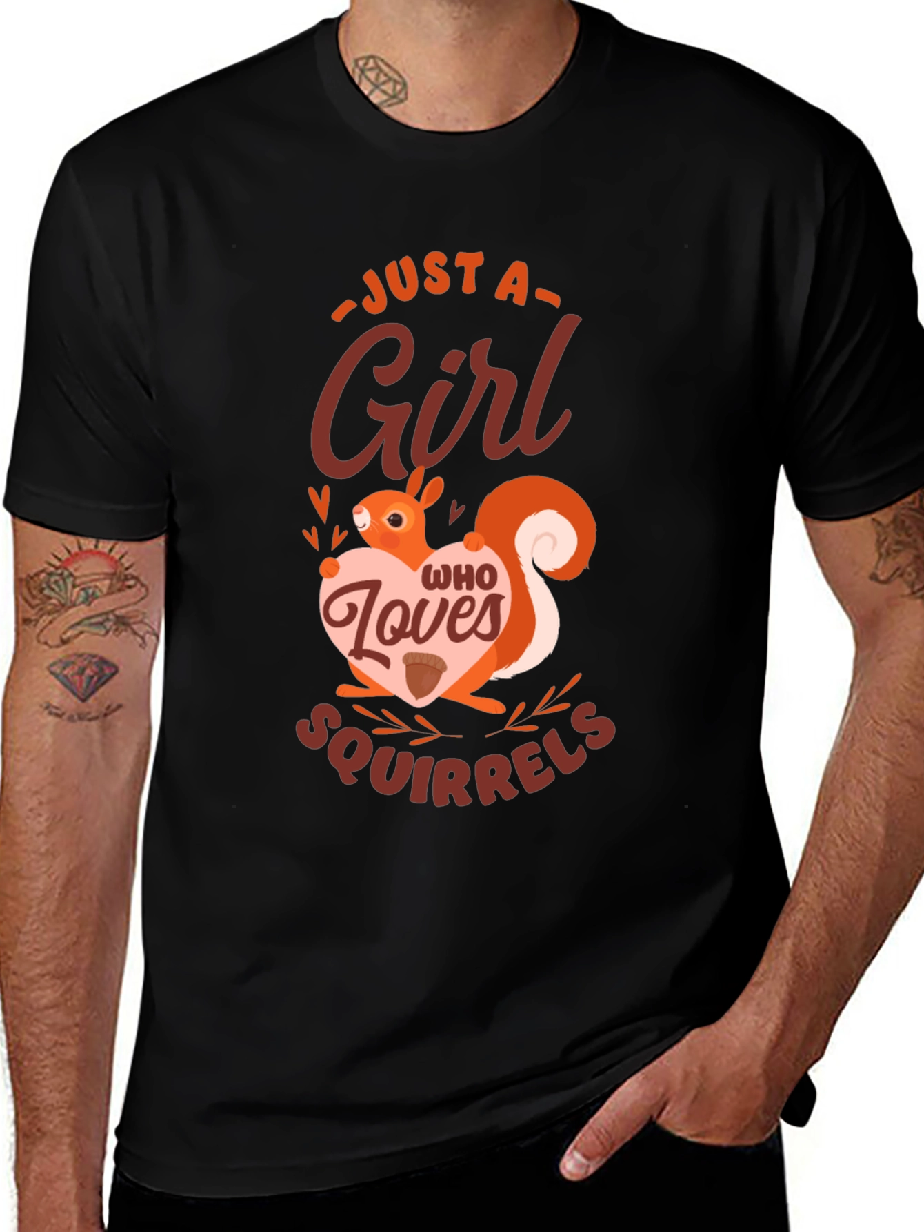 Variant 10 of Just a Girl Who Loves Squirrels Graphic Tee
