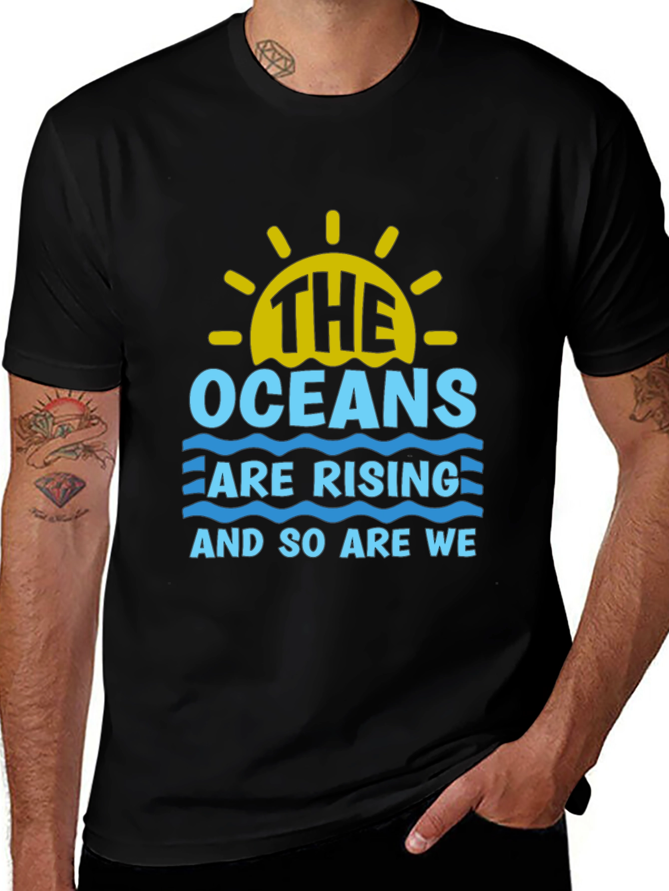 Oceans Rising Graphic Tee - Black