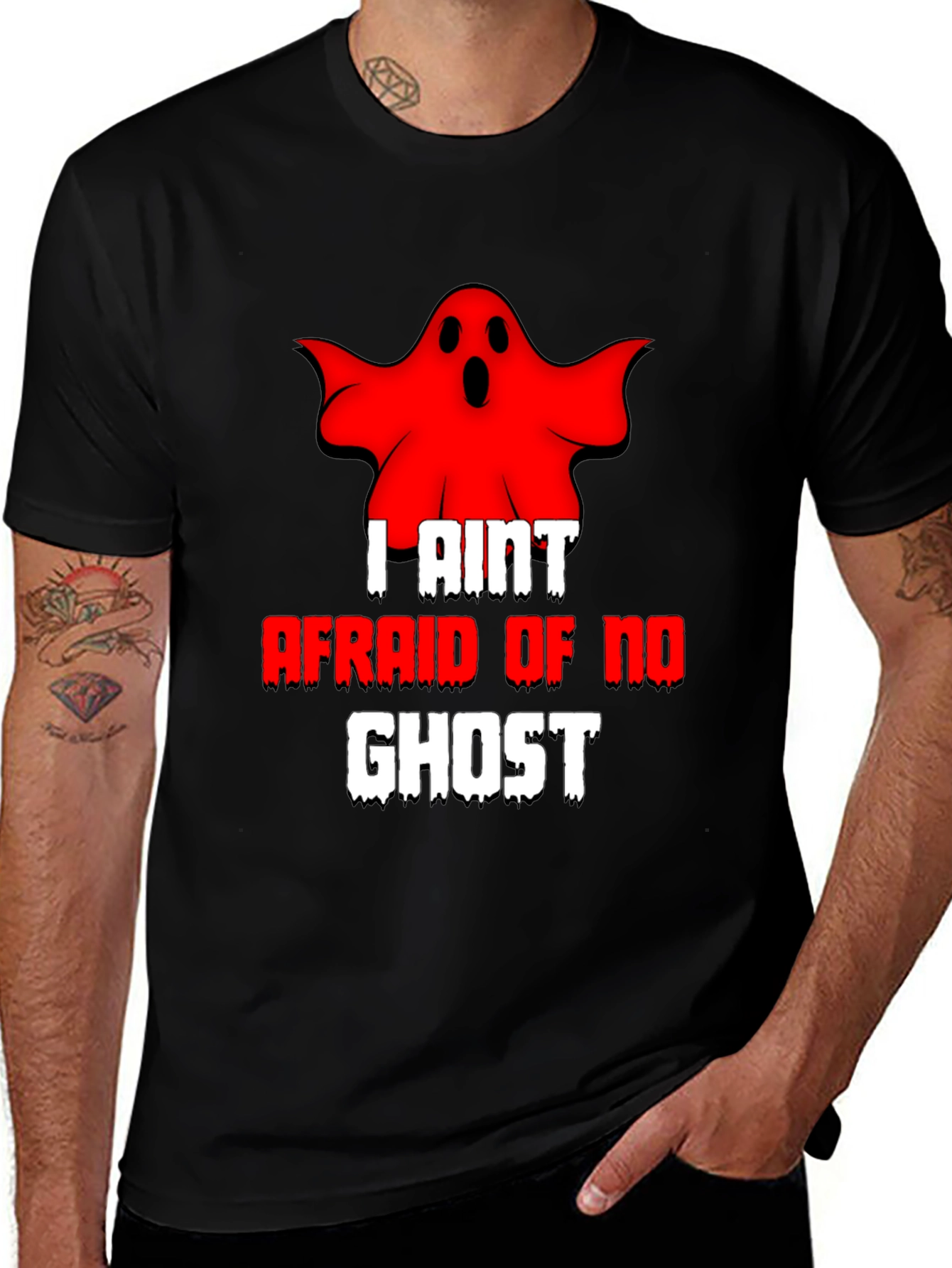 Variant 27 of I Ain't Afraid of No Ghost T-Shirt - Black