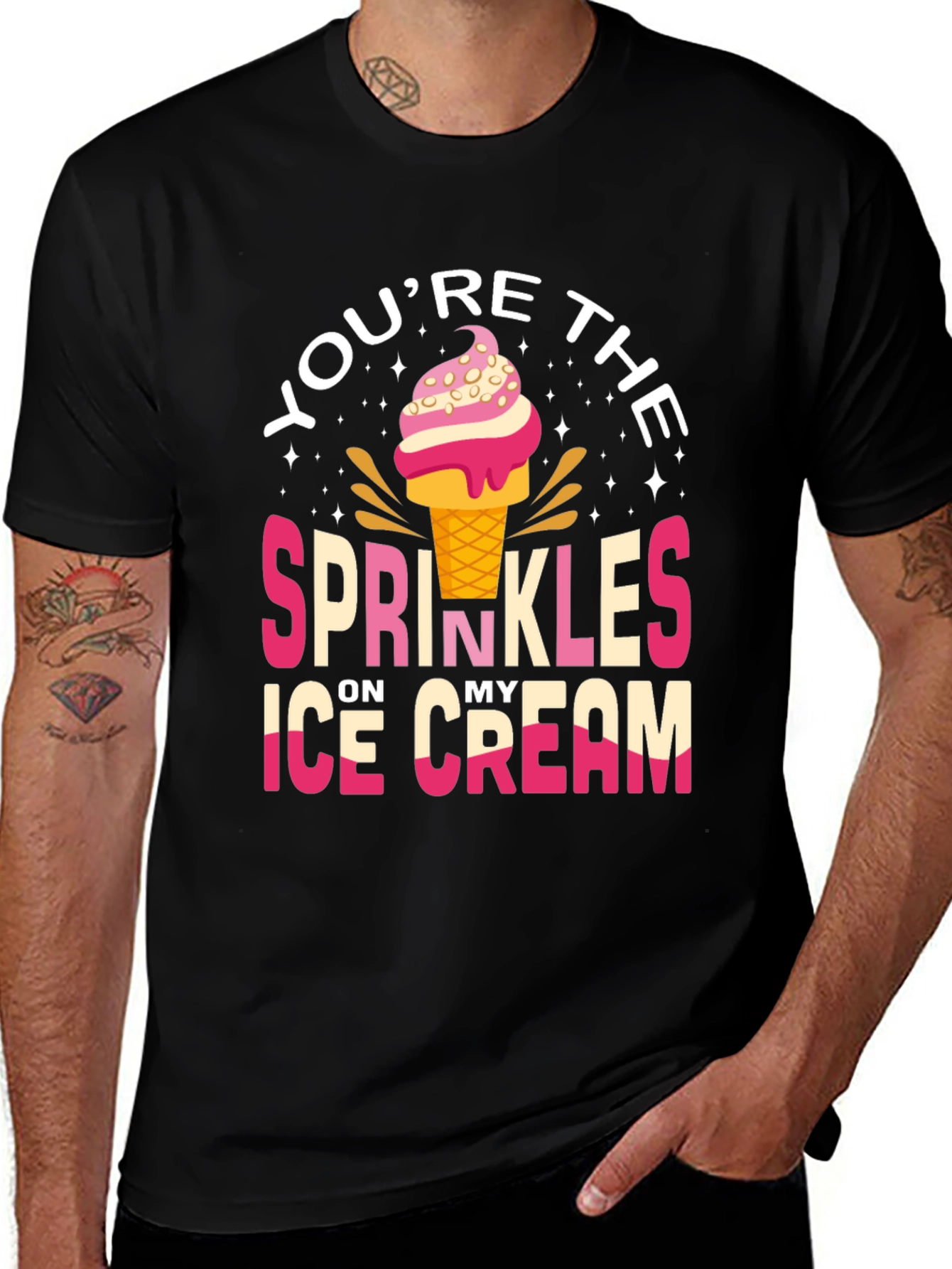 Variant 22 of Sprinkles Ice Cream Graphic Tee - Fun Casual T-Shirt