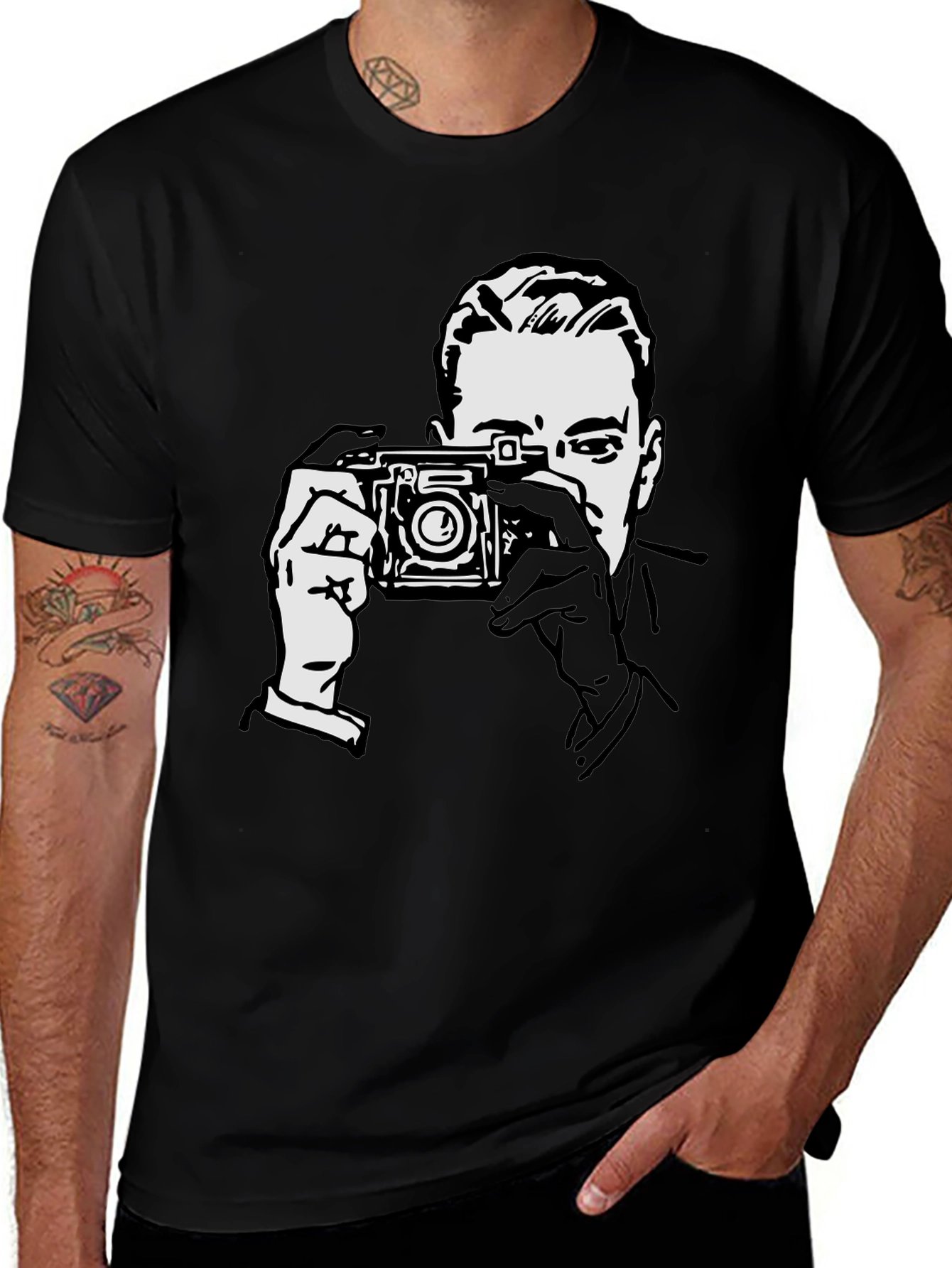 Variant 27 of Retro Photographer Graphic T-Shirt - Classic Style