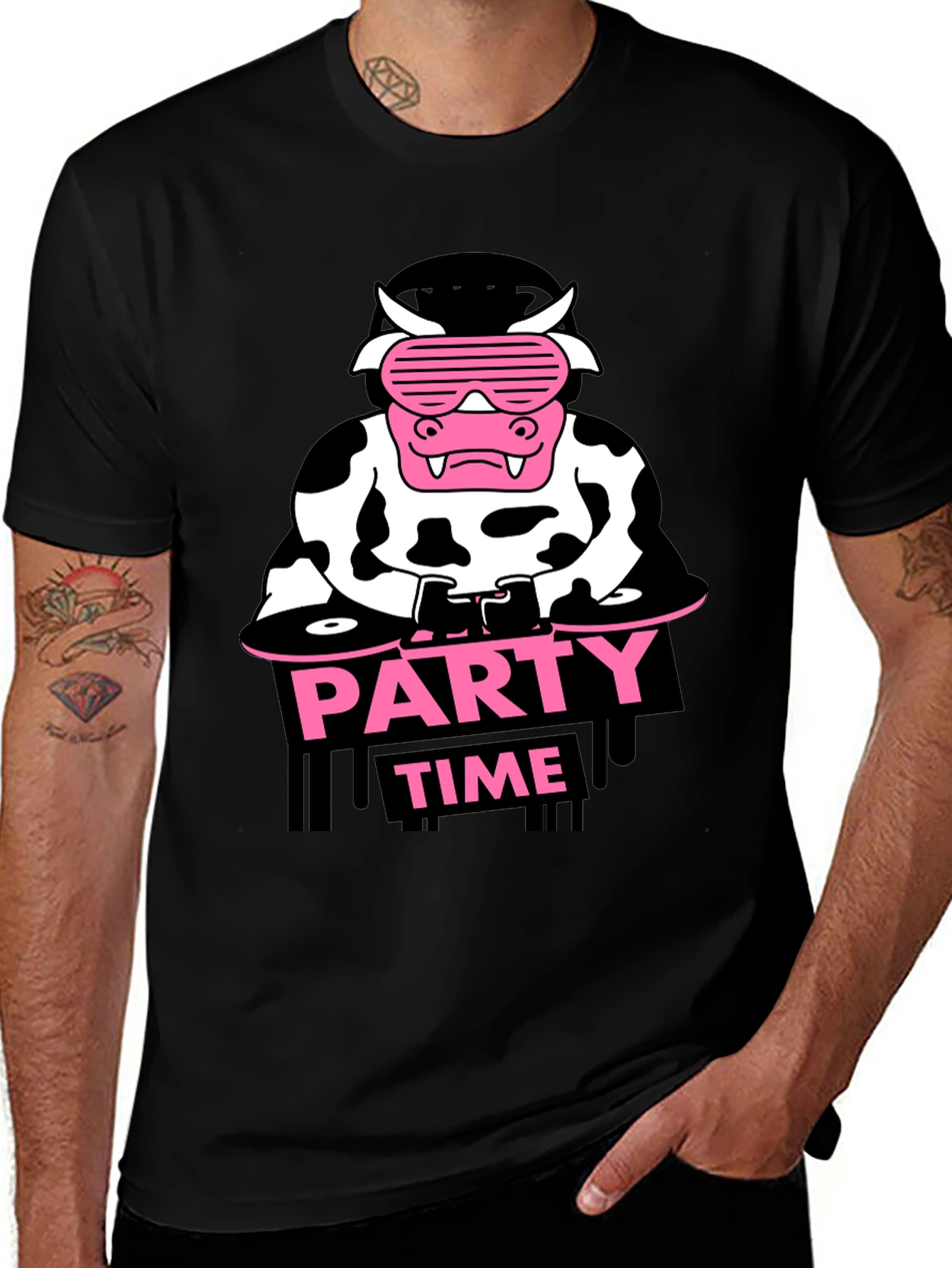 Variant 15 of DJ Cow Party Time T-Shirt