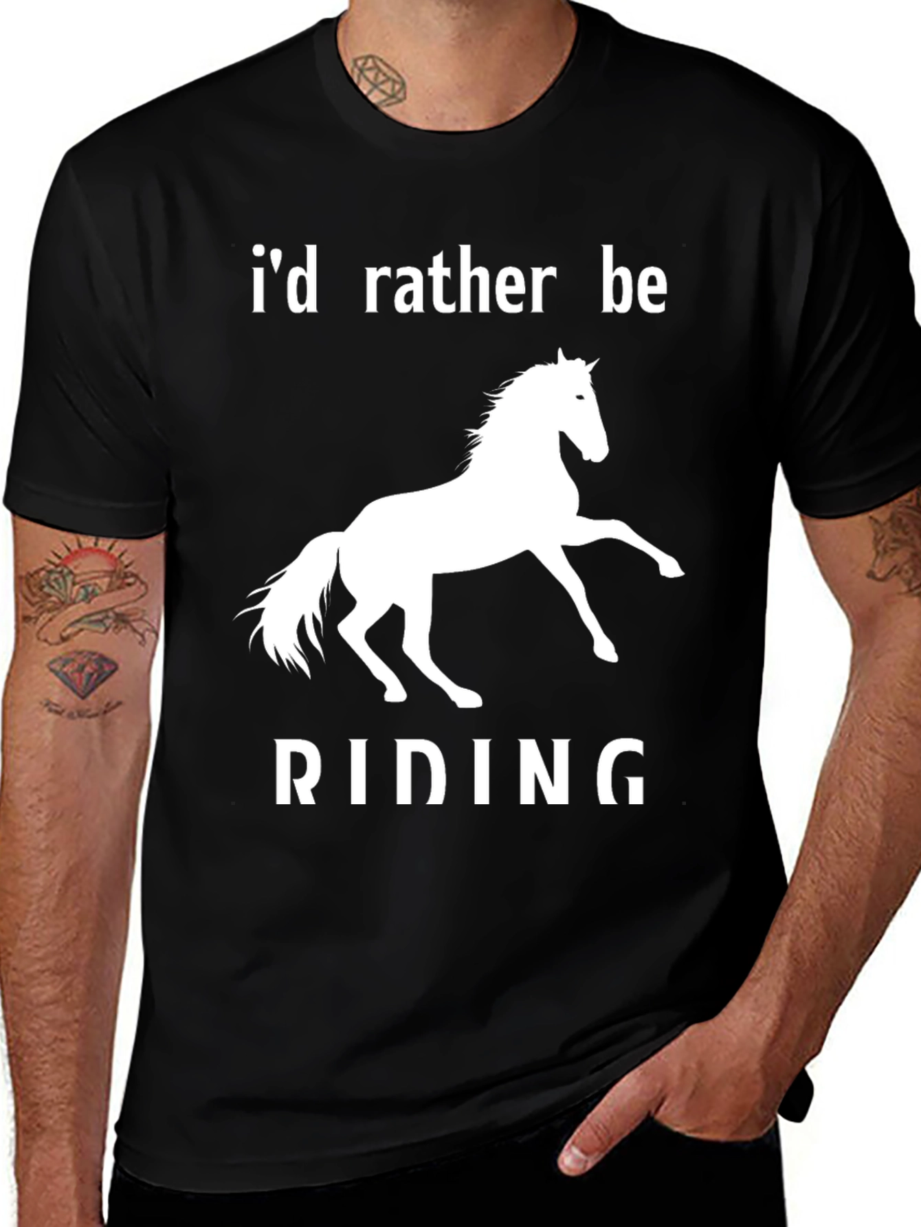 Variant 10 of I'd Rather Be Riding Horse T-Shirt