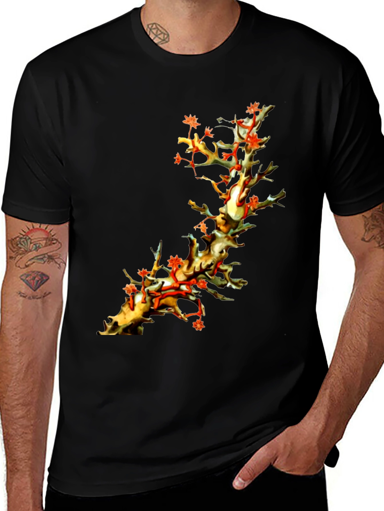 Variant 21 of Coral Branch Print T-Shirt
