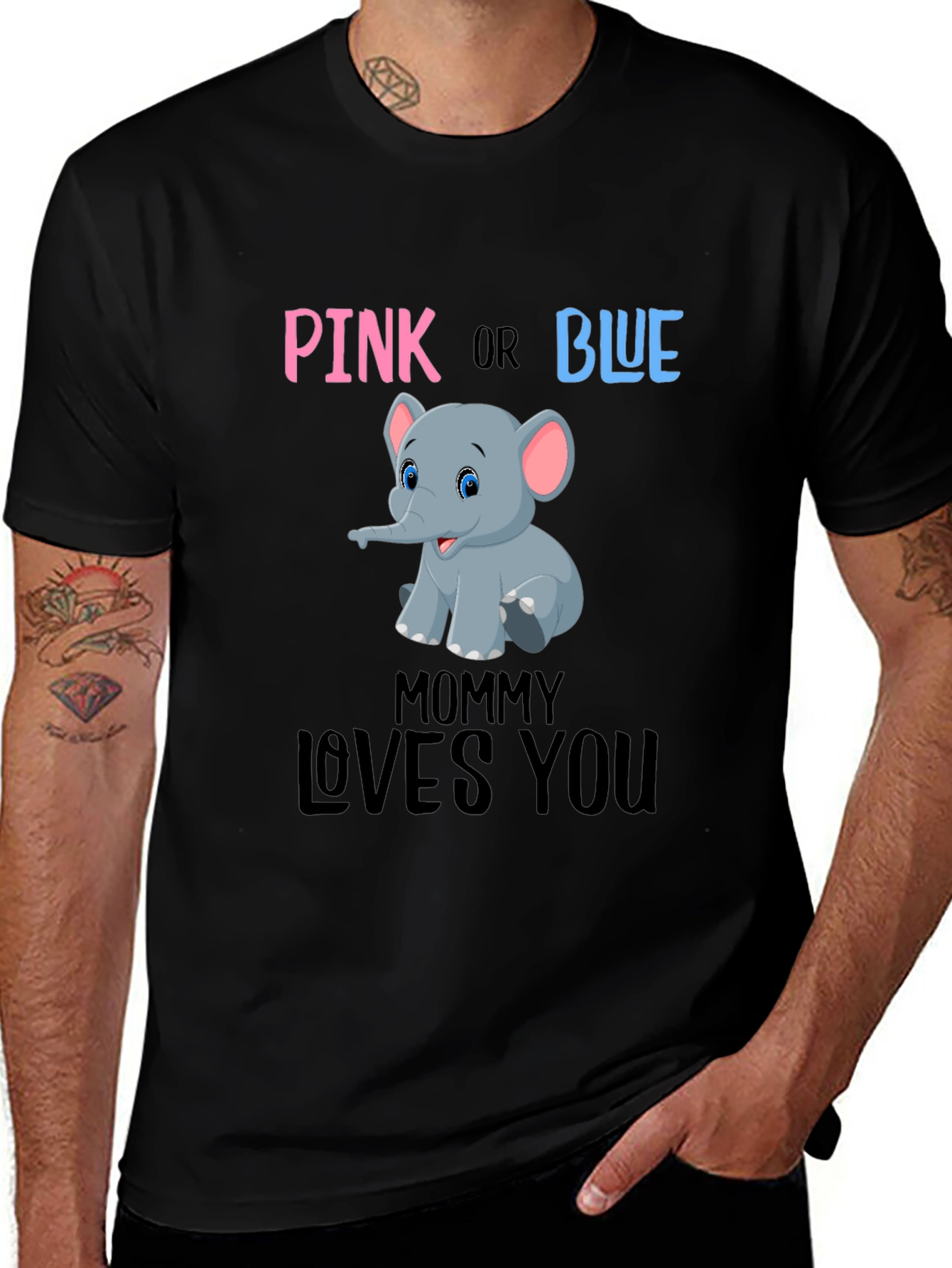 Variant 18 of Pink or Blue Elephant Gender Reveal T-Shirt