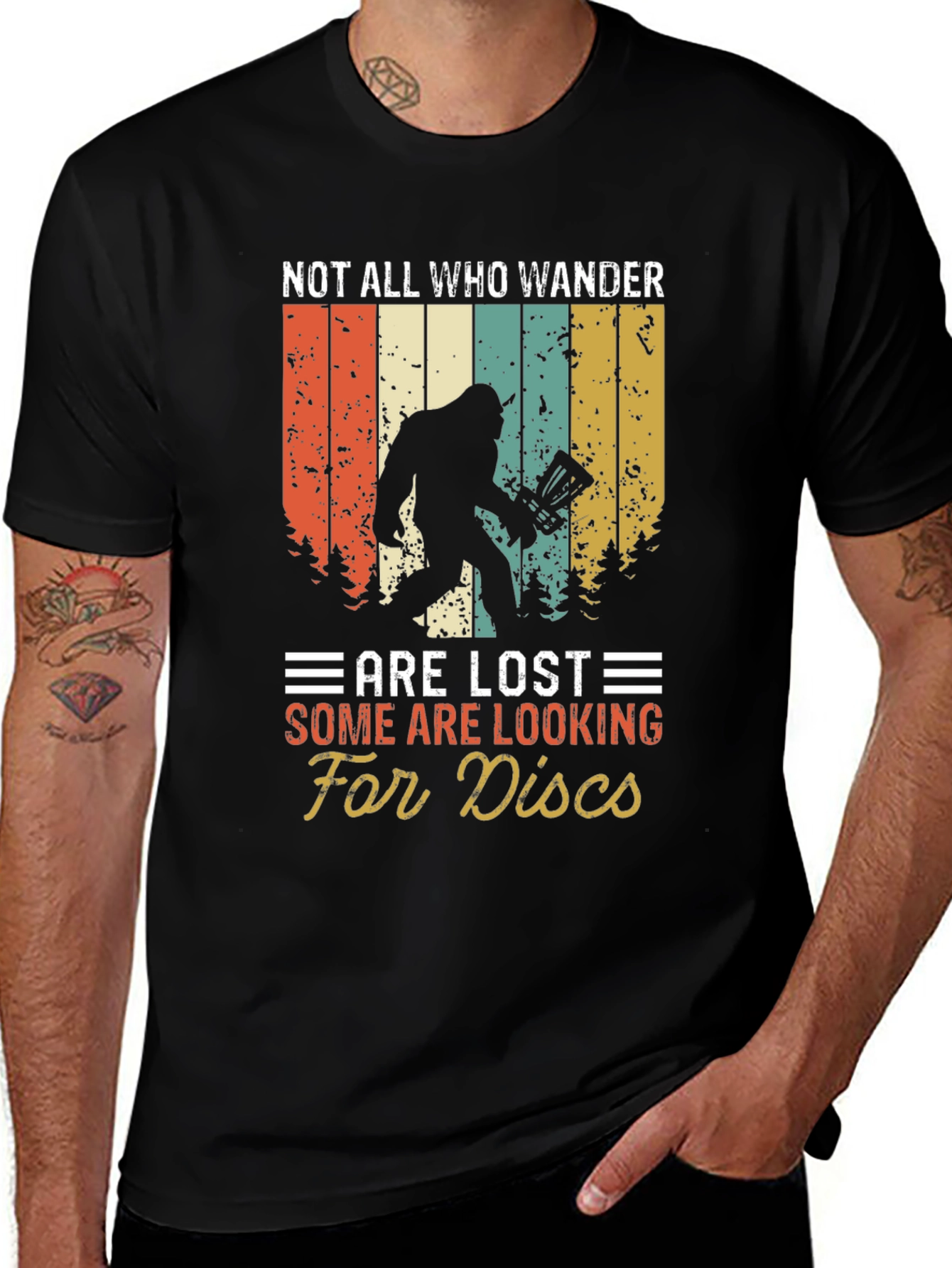 Variant 30 of Not All Who Wander Are Lost Bigfoot T-Shirt