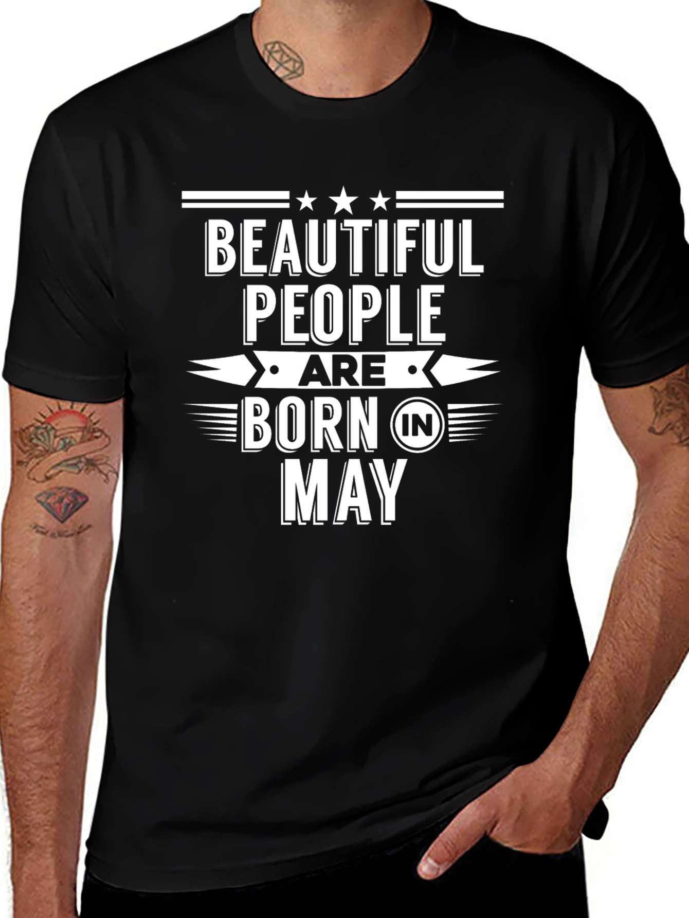 Born in May Graphic Tee - Birthday Month Shirt
