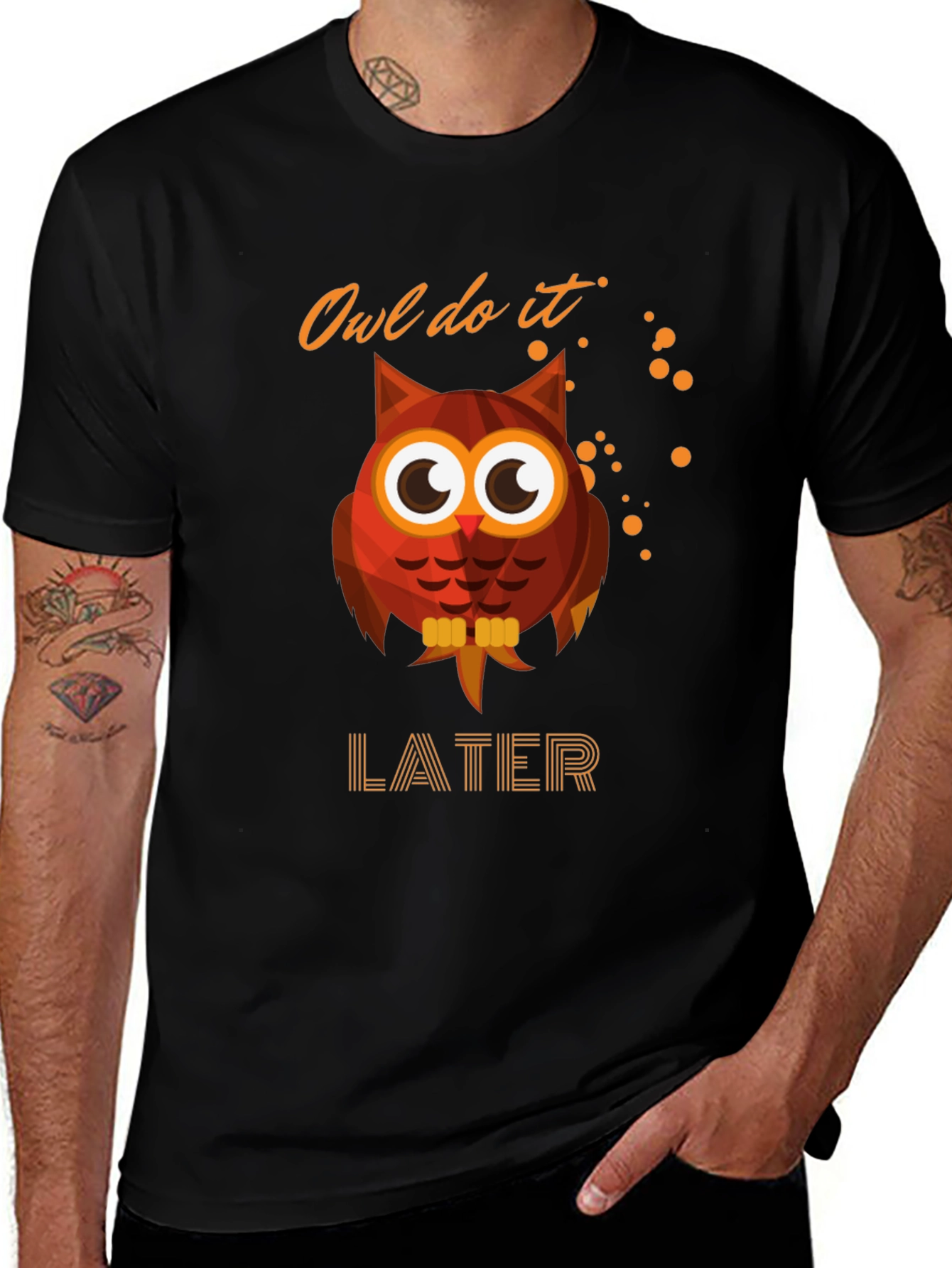 Variant 25 of Owl Do It Later Graphic Tee - Funny Casual T-Shirt