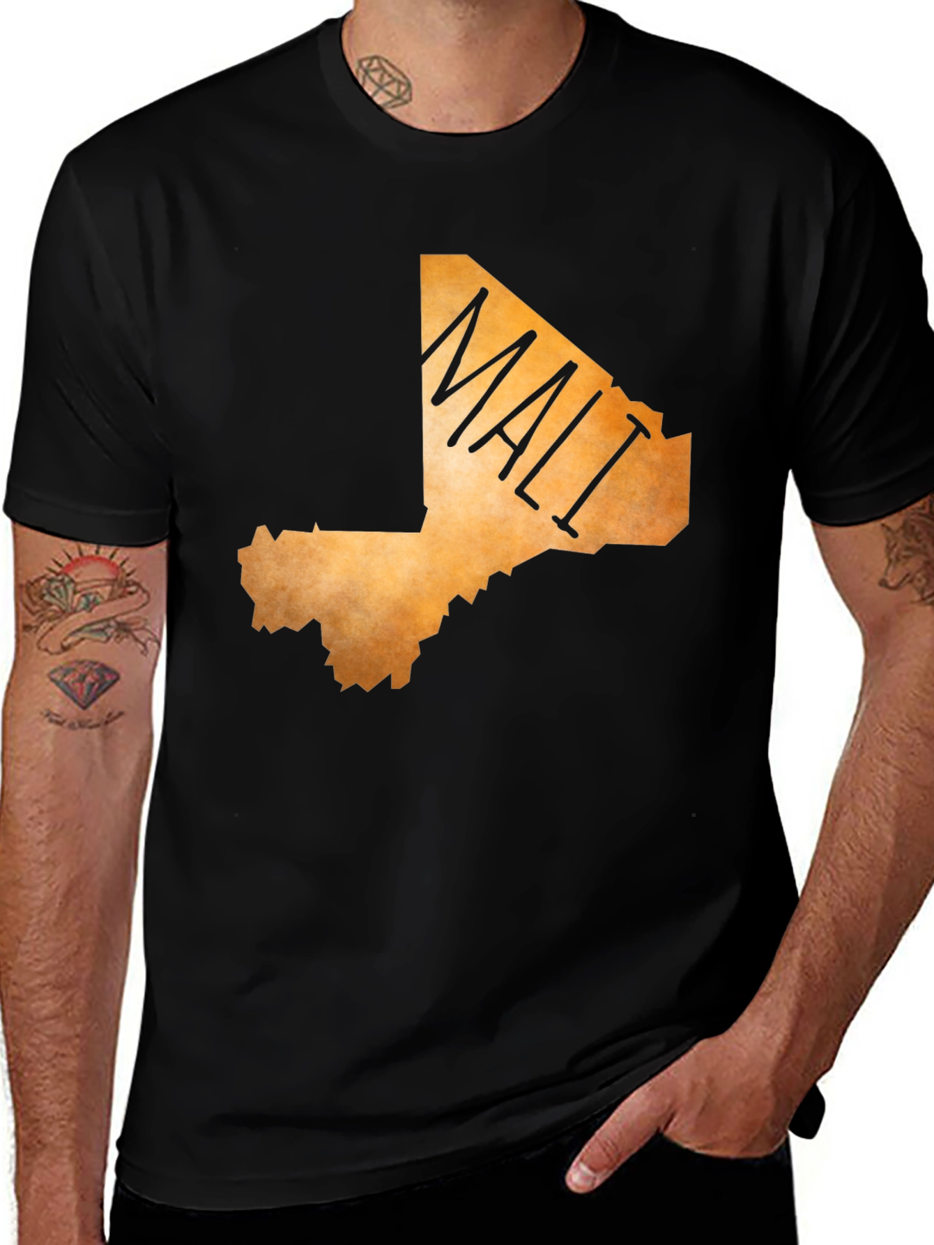 Mali Map T-Shirt - Graphic Tee - Country Pride