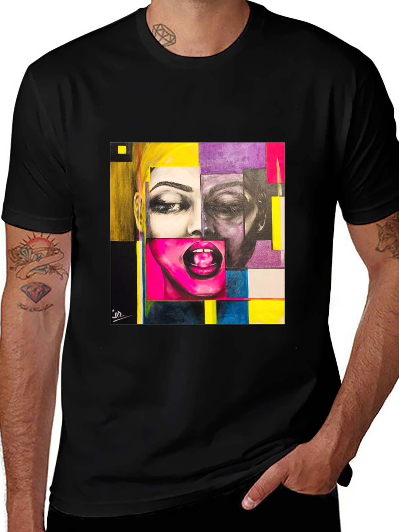 Variant 29 of Abstract Face Graphic T-Shirt
