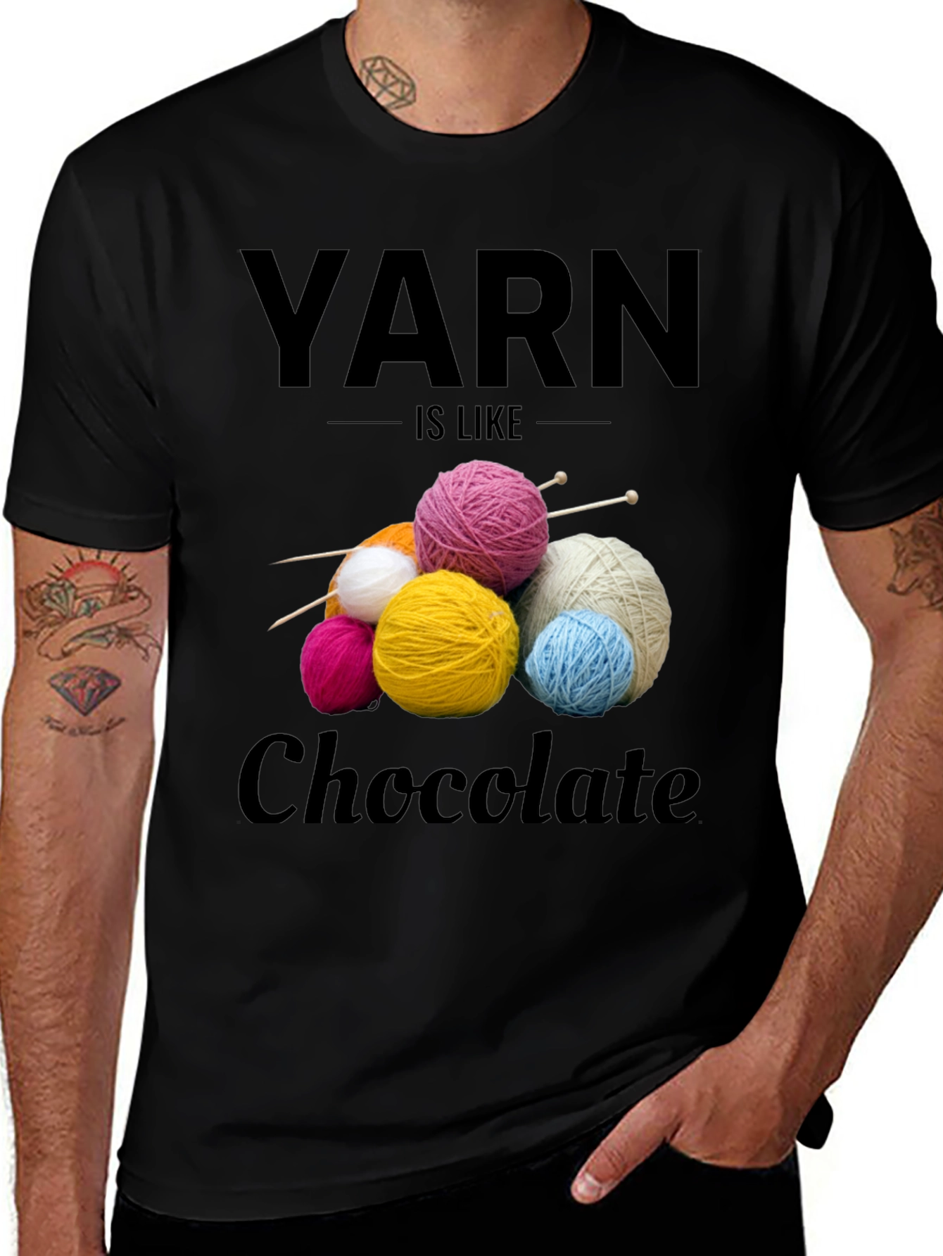 Variant 20 of Yarn Like Chocolate T-Shirt - Knitters Tee