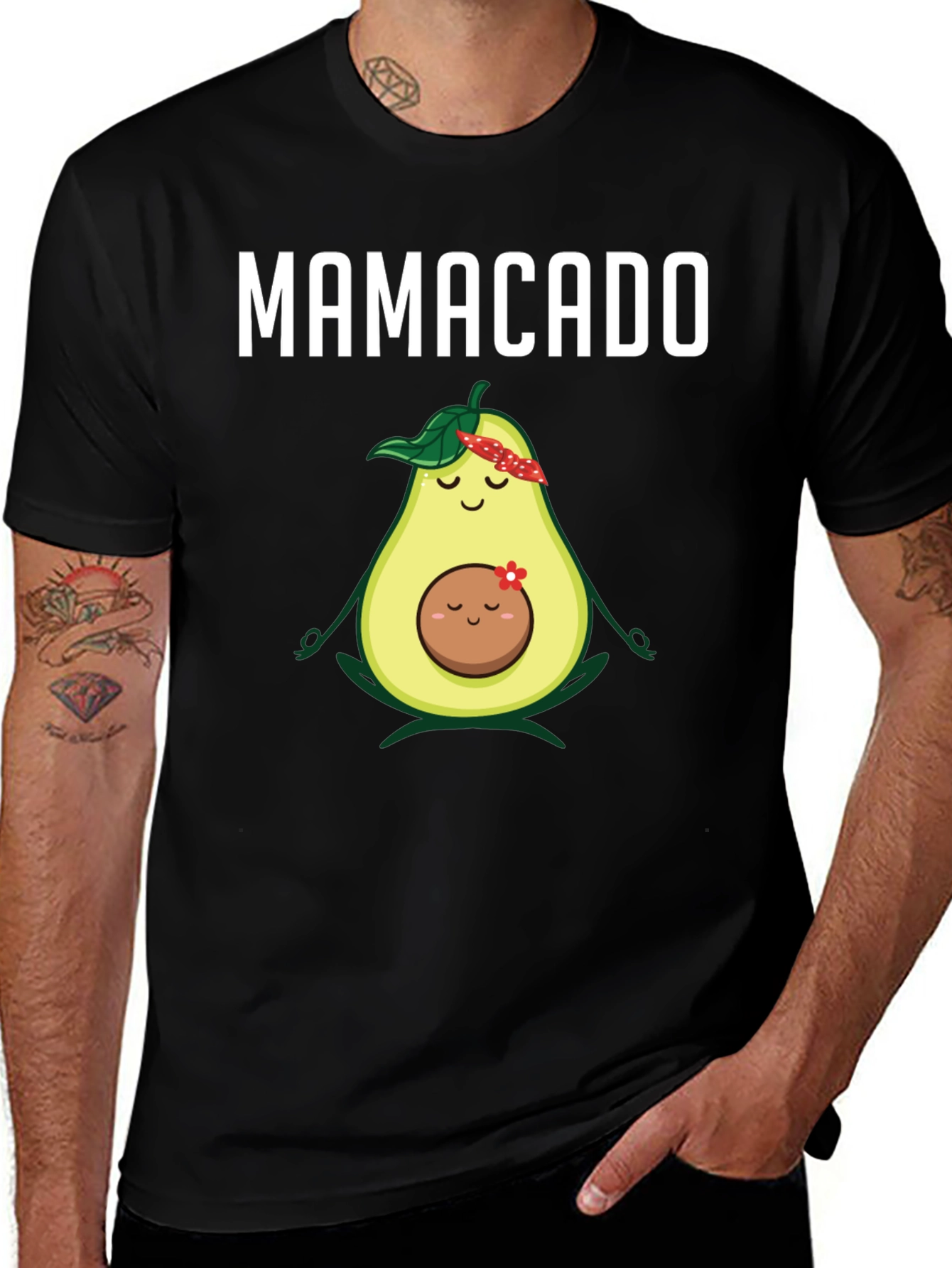 Variant 27 of MAMACADO Avocado Yoga T-Shirt - Mother's Day