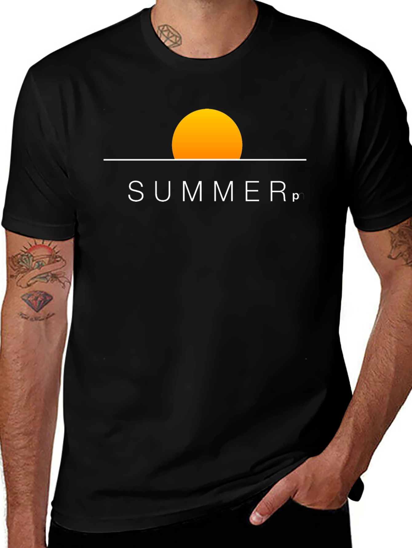 Variant 18 of Summer Graphic Tee - Stylish Black Cotton T-Shirt