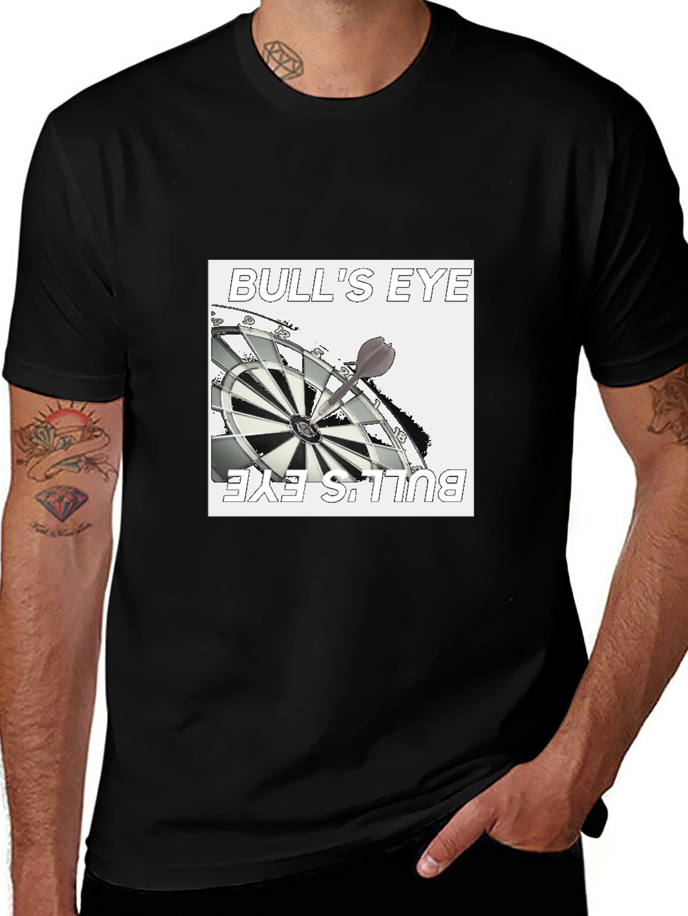 Variant 4 of Bull's Eye Graphic Tee - Black T-Shirt