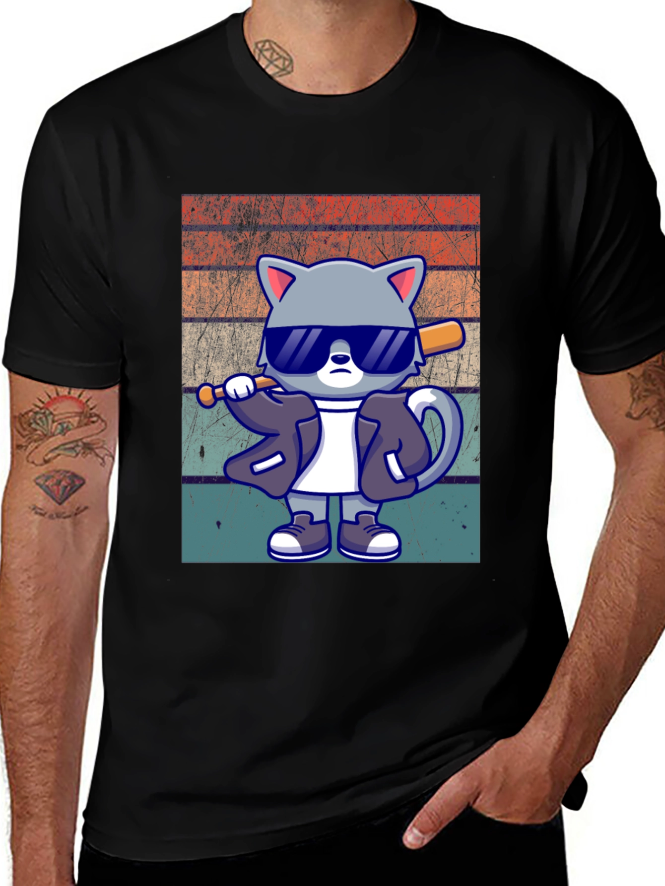 Variant 15 of Cool Cat Baseball T-Shirt