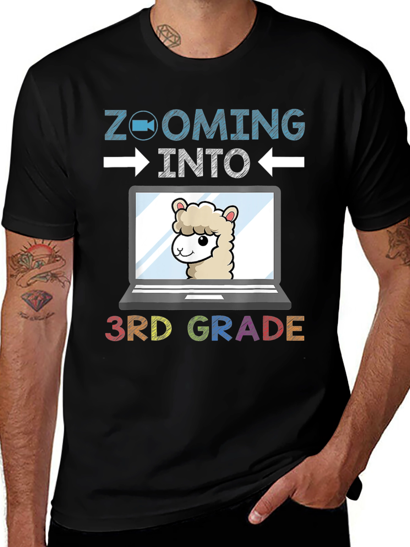 Variant 13 of Zooming into 3rd Grade Alpaca T-Shirt