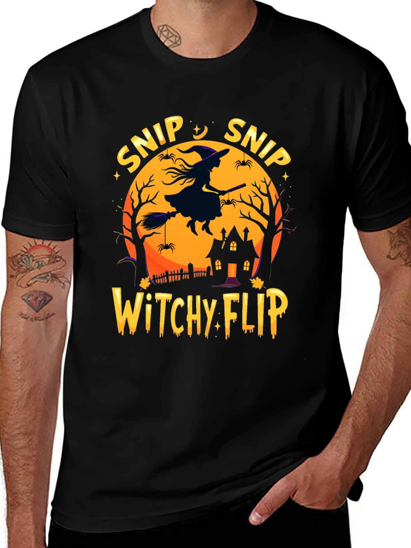Variant 11 of Snip Snip Witchy Flip Halloween T-Shirt