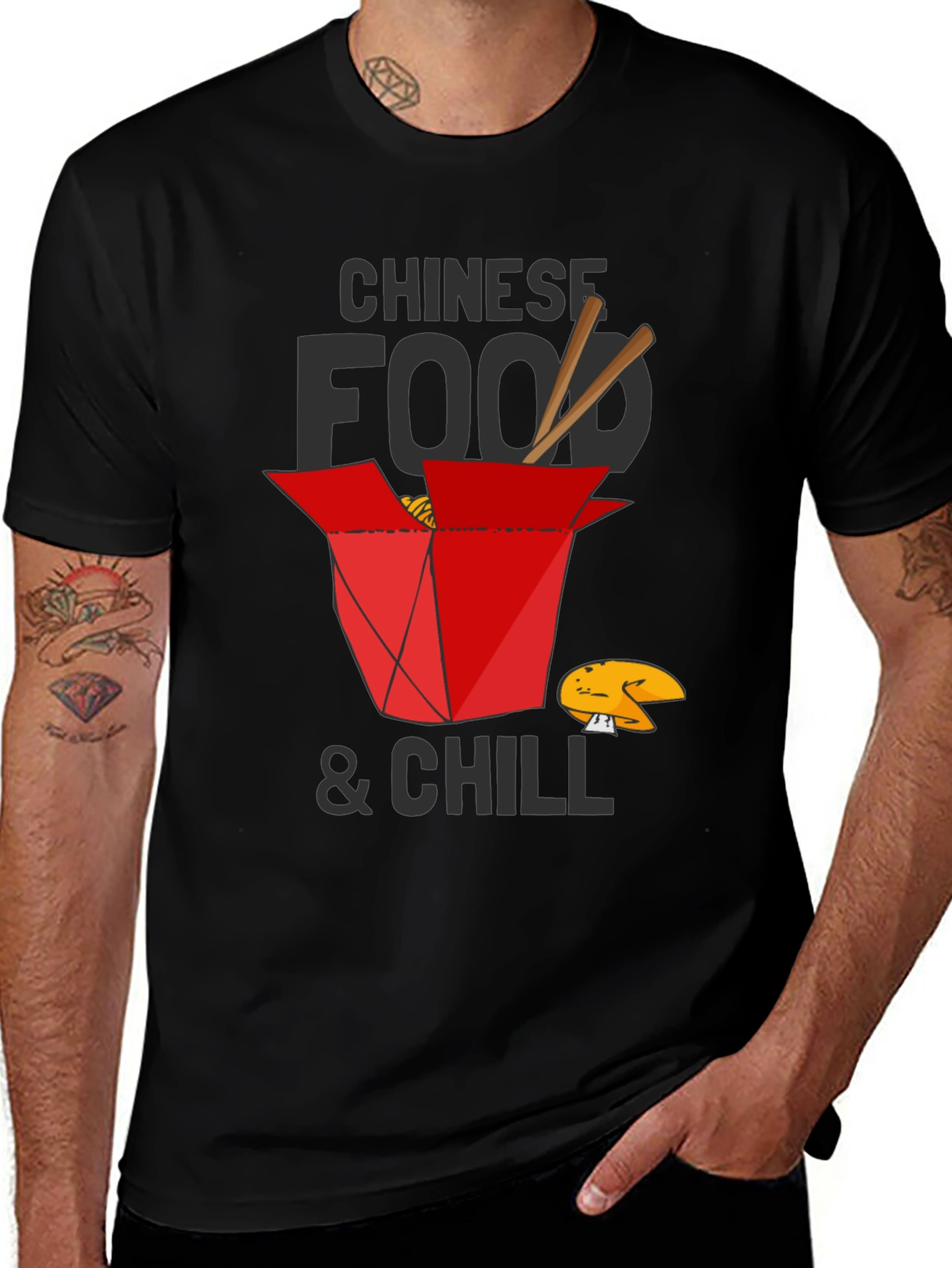 Variant 13 of Chinese Food & Chill T-Shirt - Unisex Casual Tee