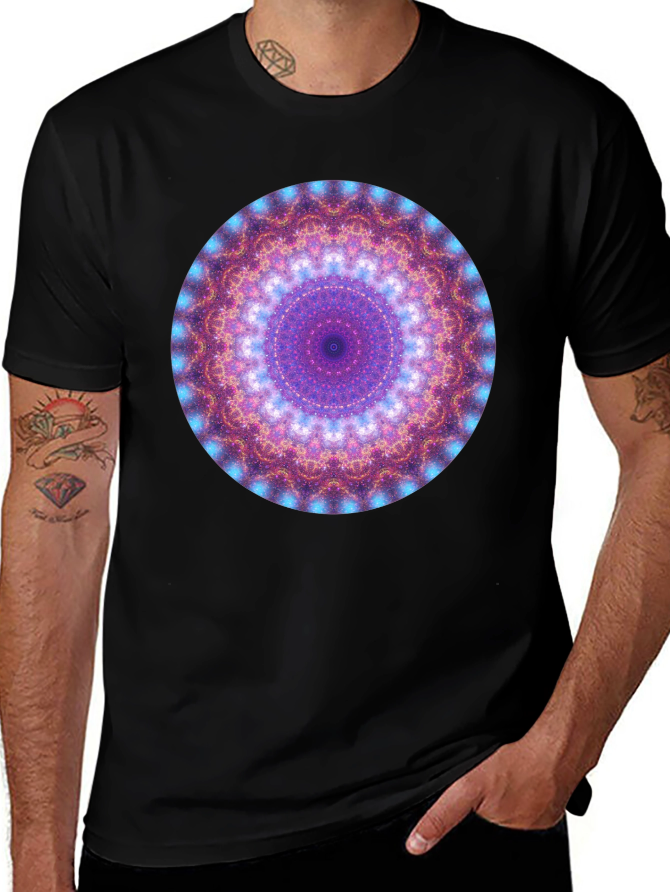 Variant 19 of Mandala Graphic Black T-Shirt