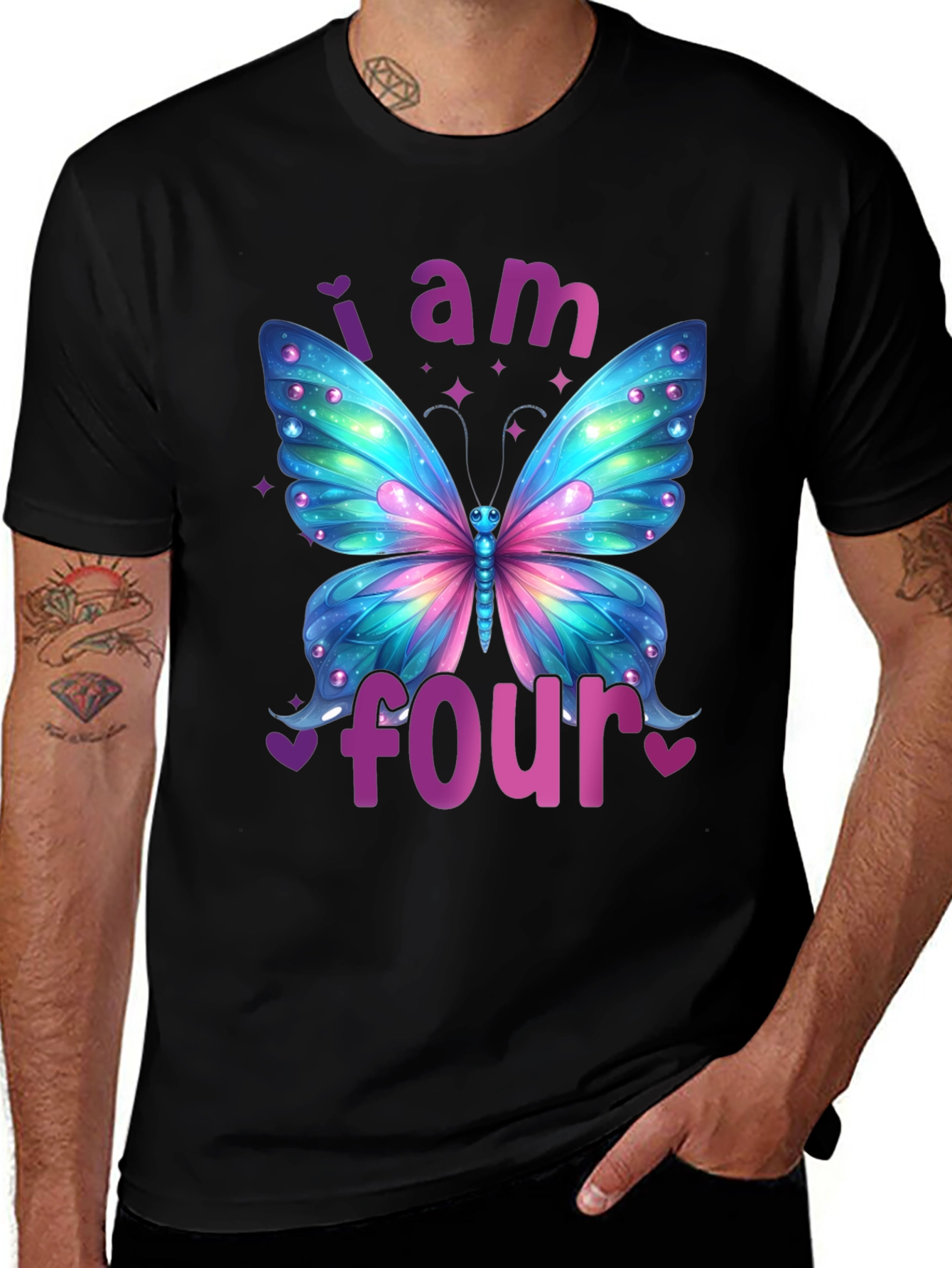 Variant 24 of I Am Four Butterfly Birthday T-Shirt